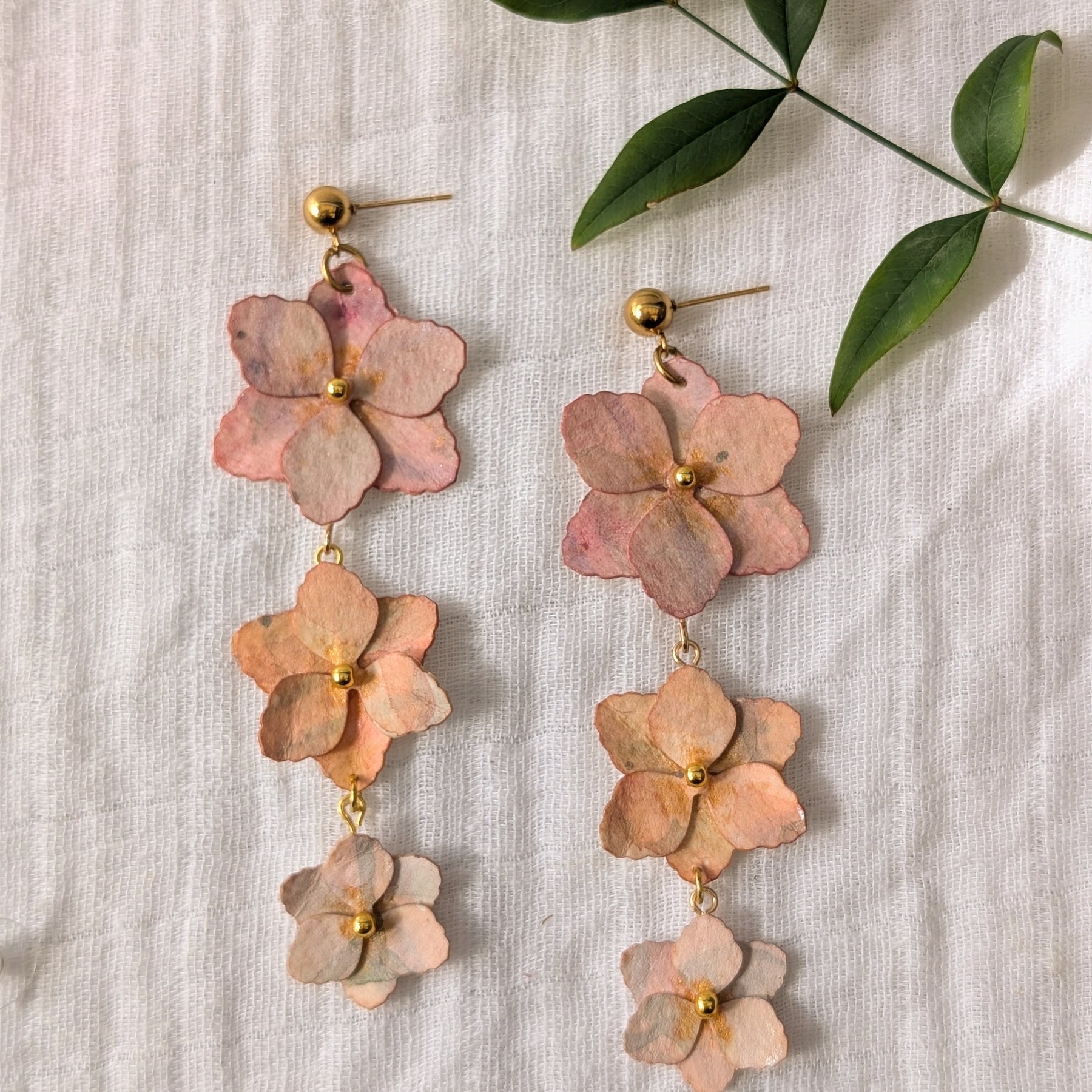 Handmade Gladiolus Floral Statement Earrings | Lightweight Paper Jewellery | Made to Order