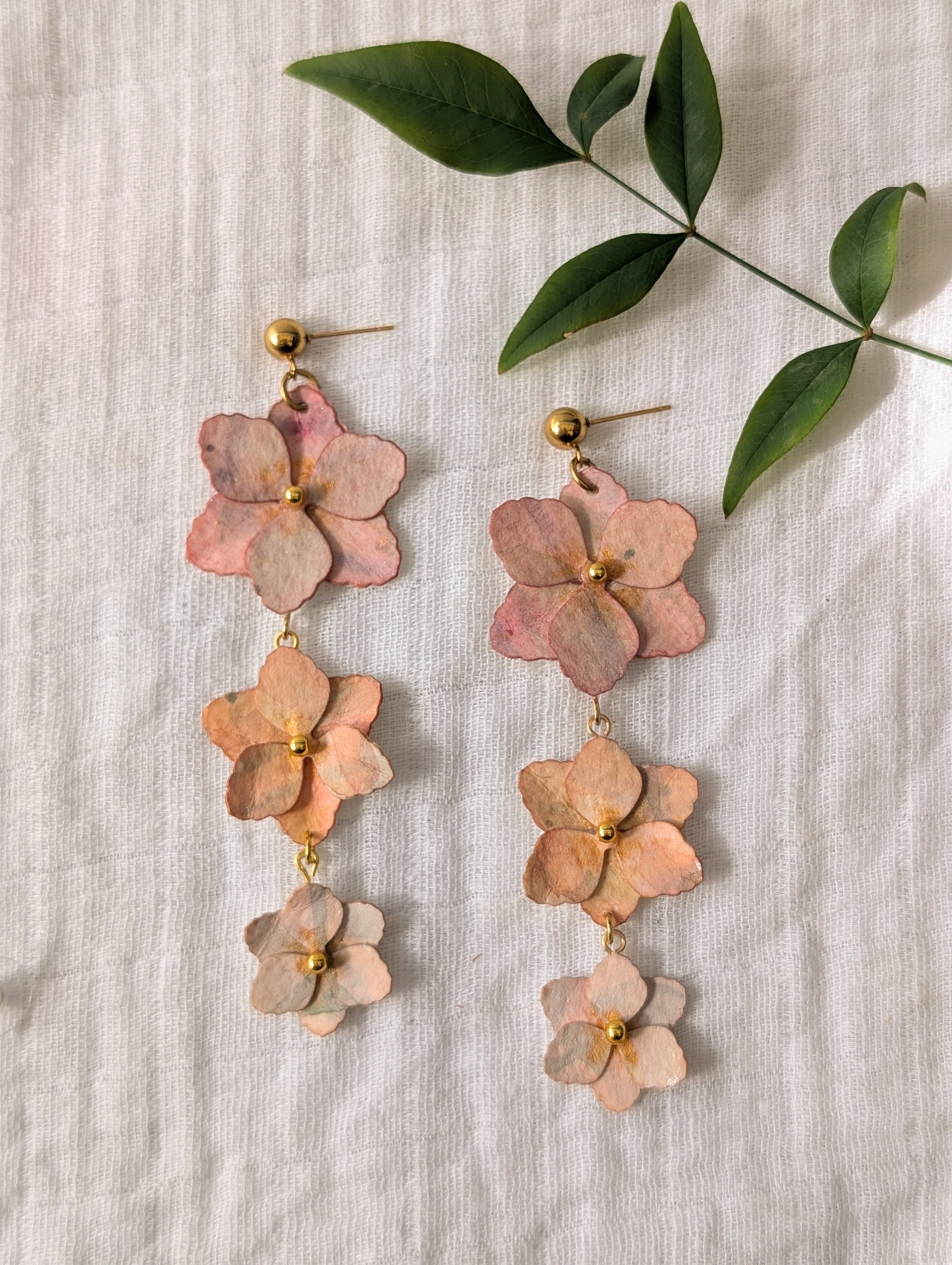 Handmade Gladiolus Floral Statement Earrings | Lightweight Paper Jewellery | Made to Order