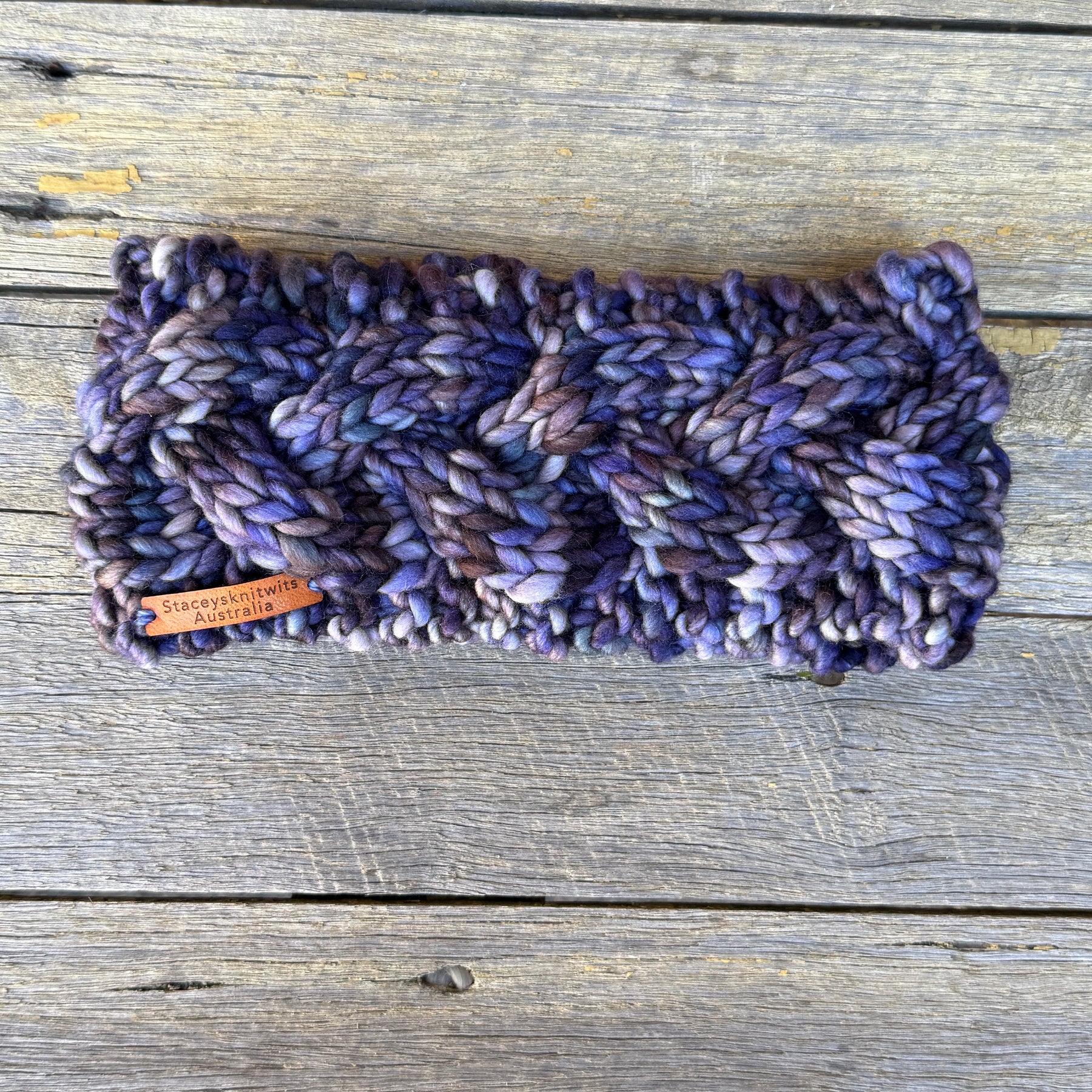 Merino Headband, Stretchy Hand Knitted Earwarmers