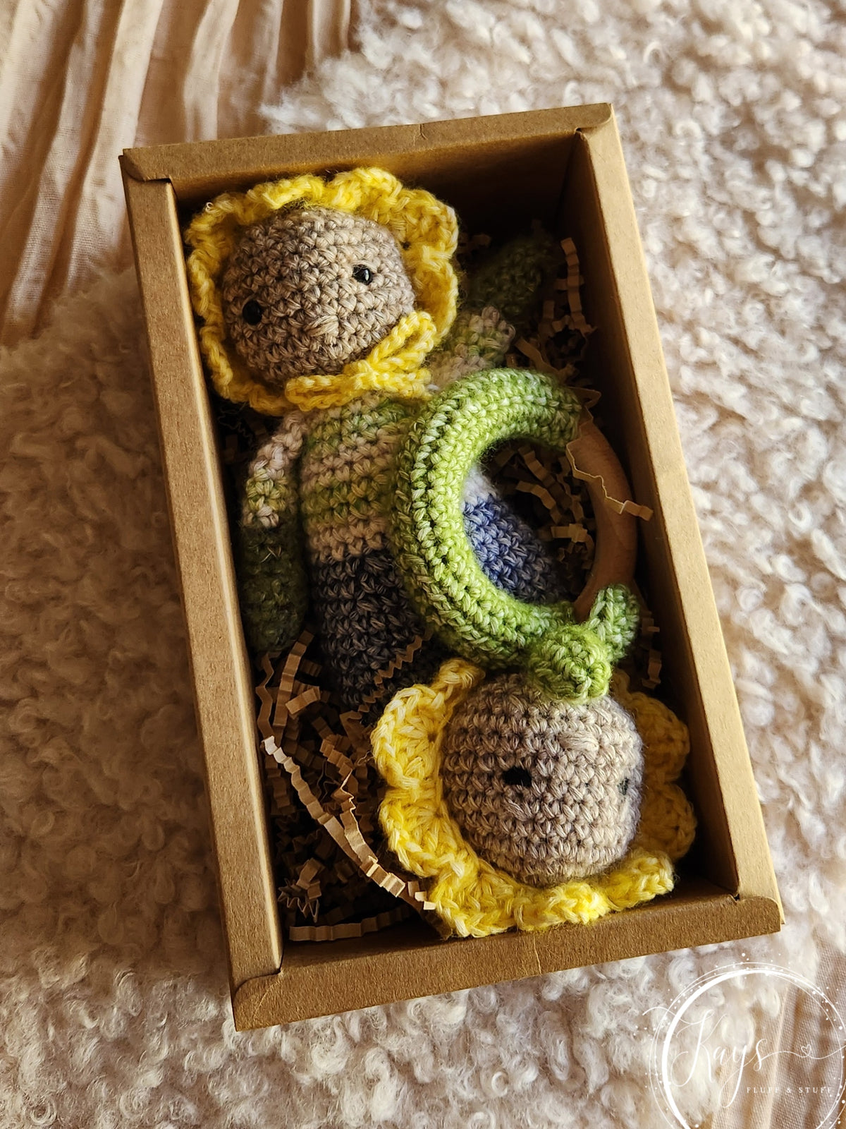 Crochet Flower Doll & Matching Rattle