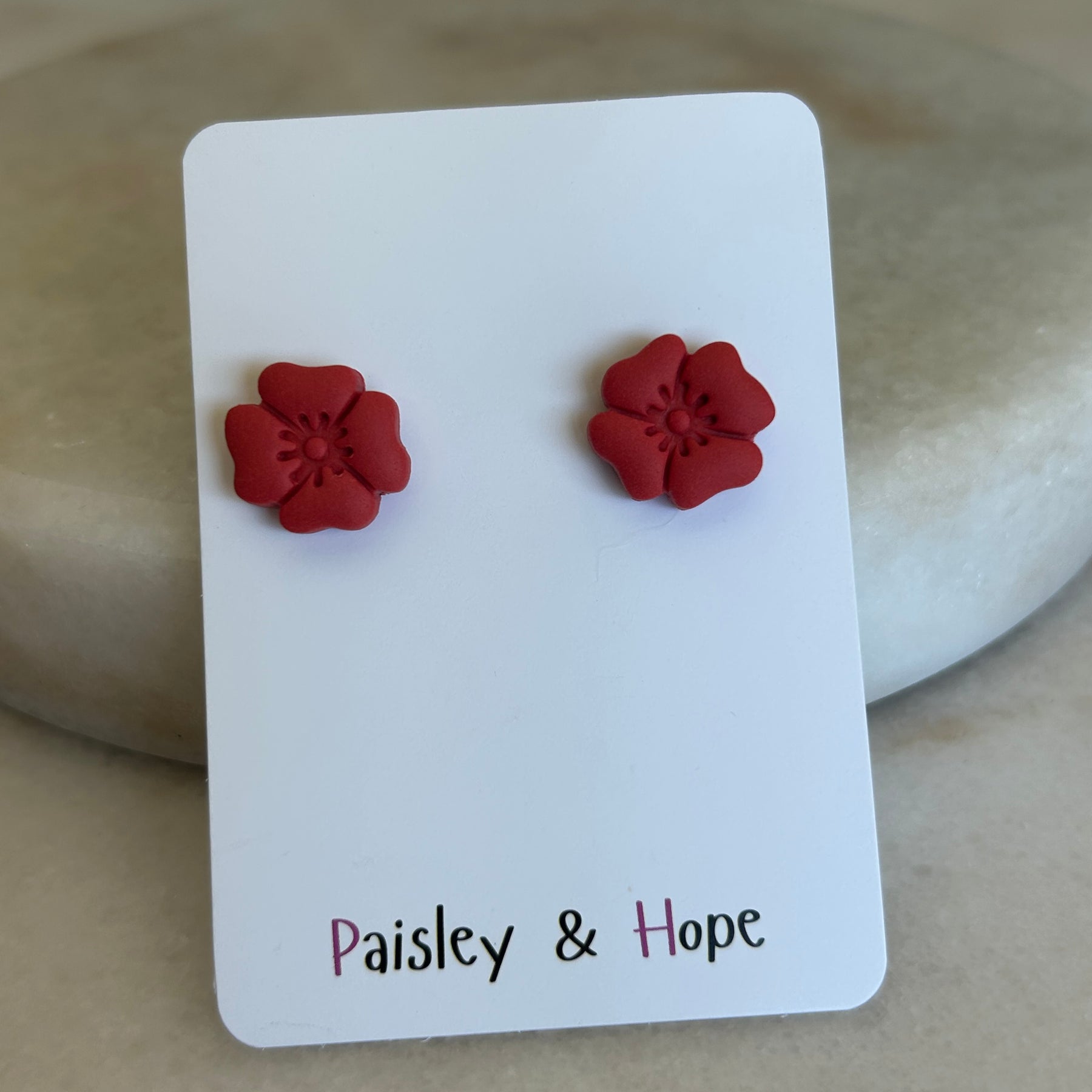 Polymer clay flower studs - Choose colour