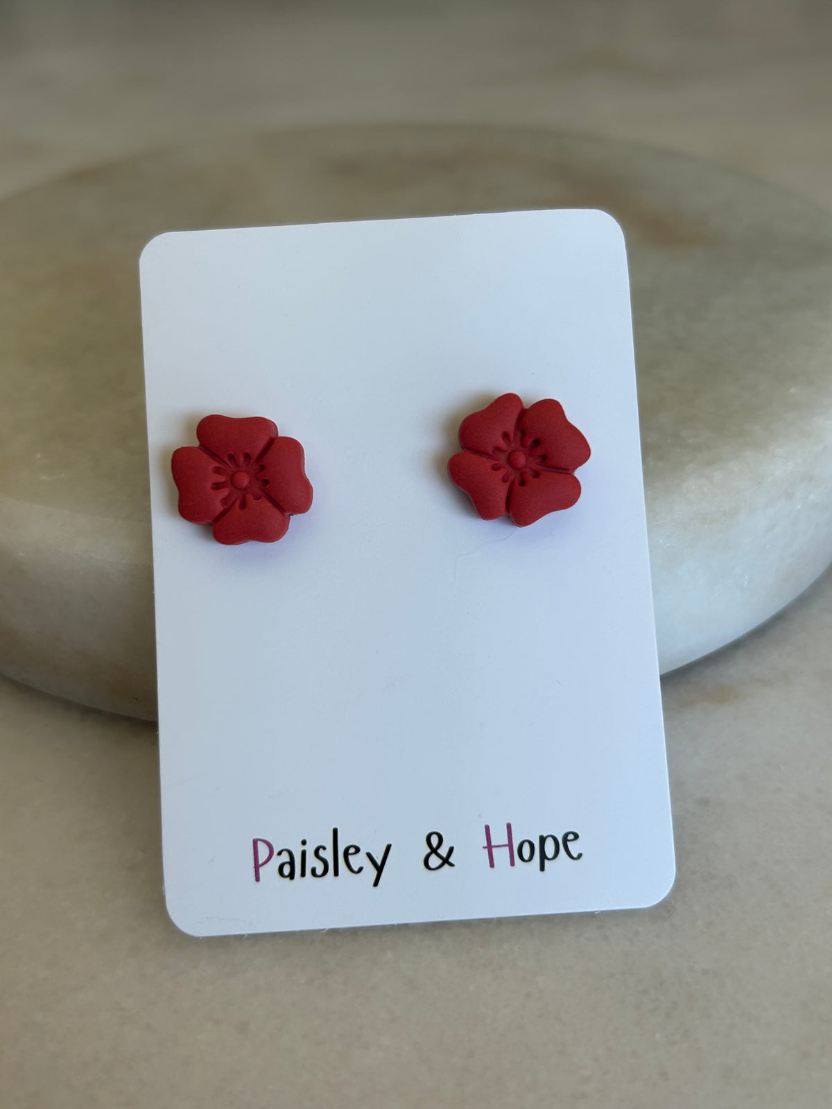 Polymer clay flower studs - Choose colour
