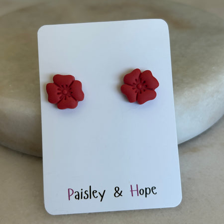 Polymer clay flower studs - Choose colour
