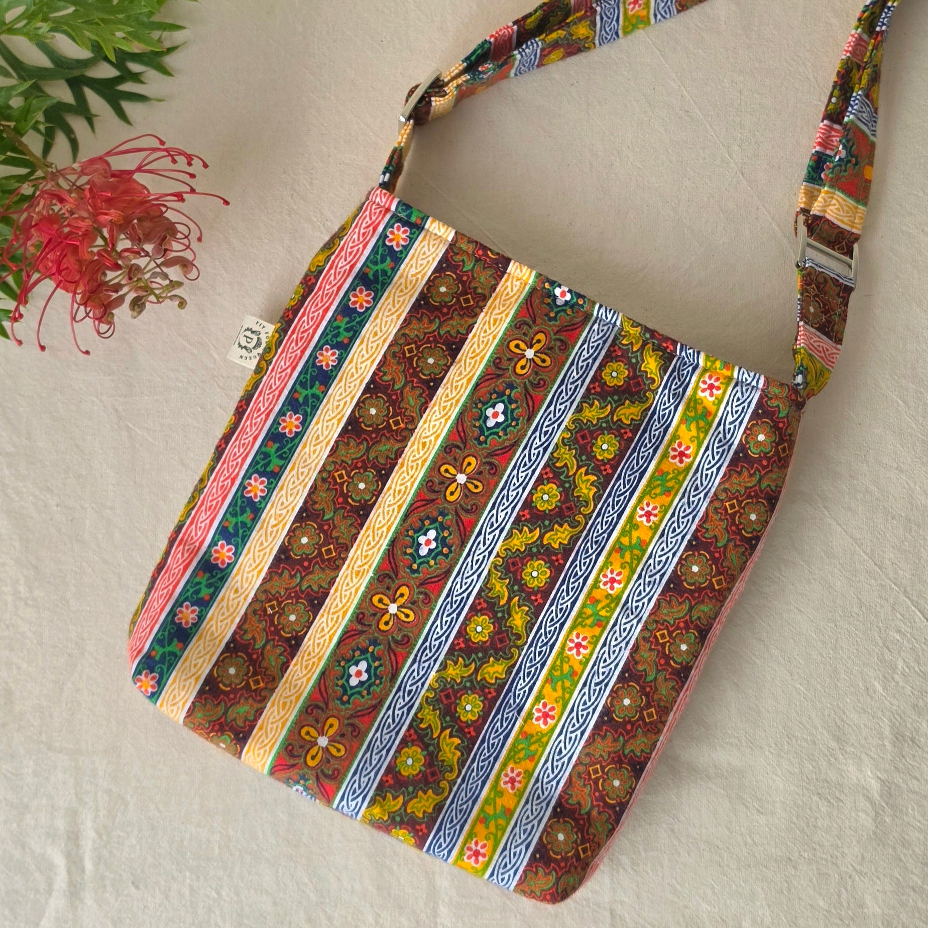Upcycled Crossbody Bag- Made With 100% Pre-Loved Fabrics