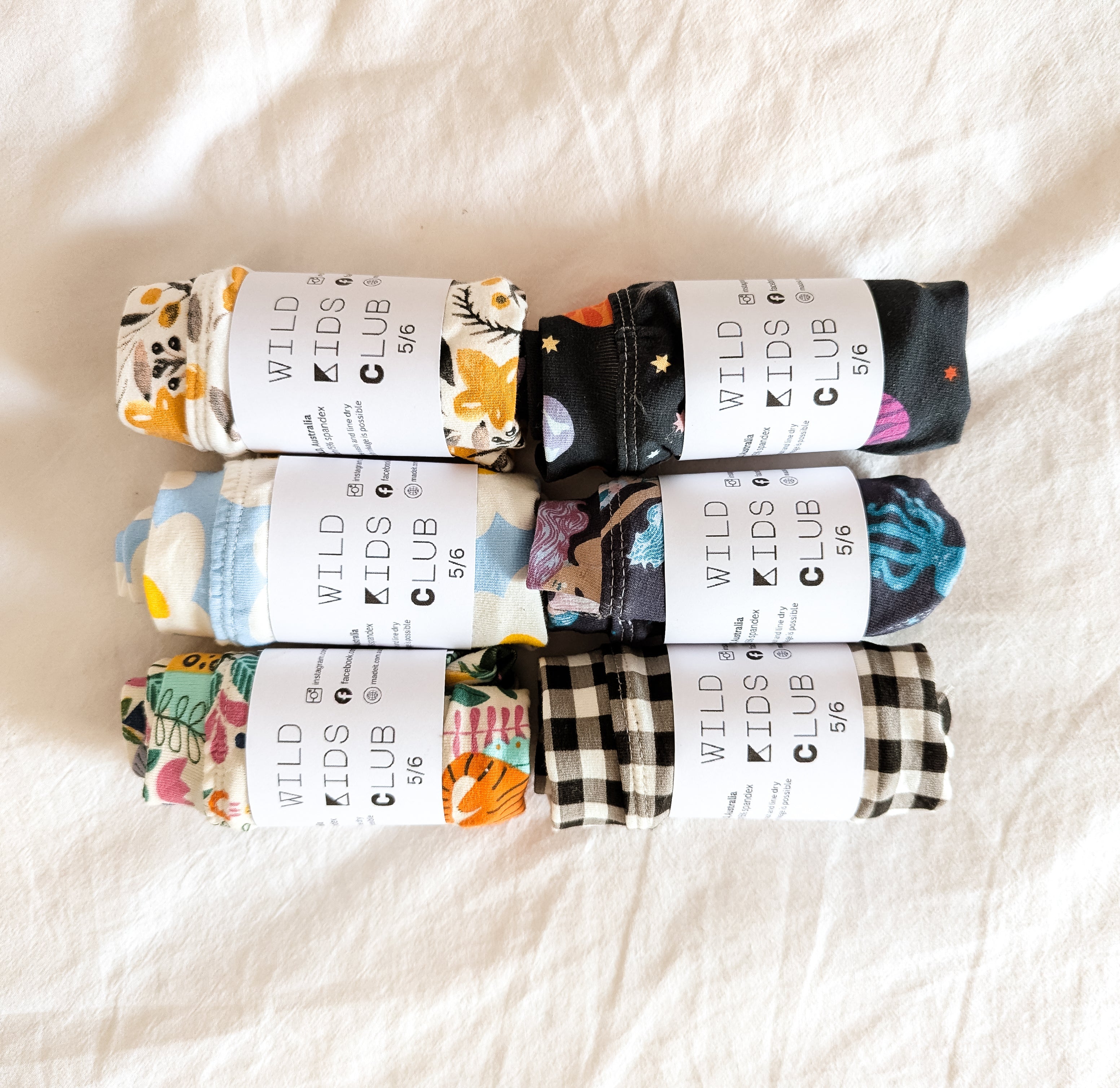 Jungle animals organic trunk underpants for kids sizes 1 to 12 boys