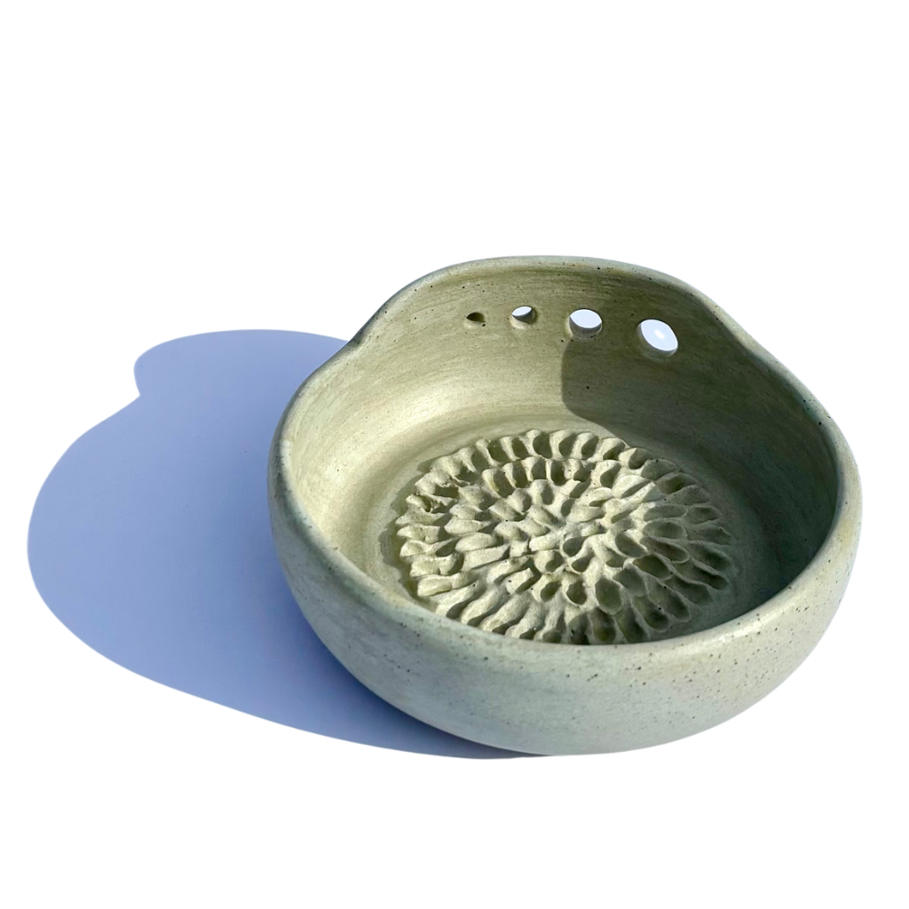 Ceramic Garlic/Ginger Grater and Herb Stripper - Hand Made Ceramic
