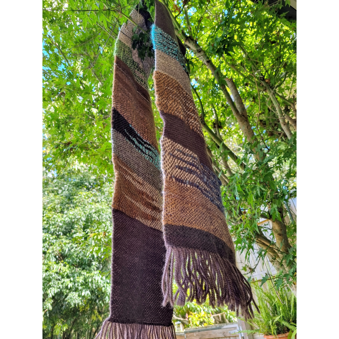 'Kookaburra' handwoven wool scarf