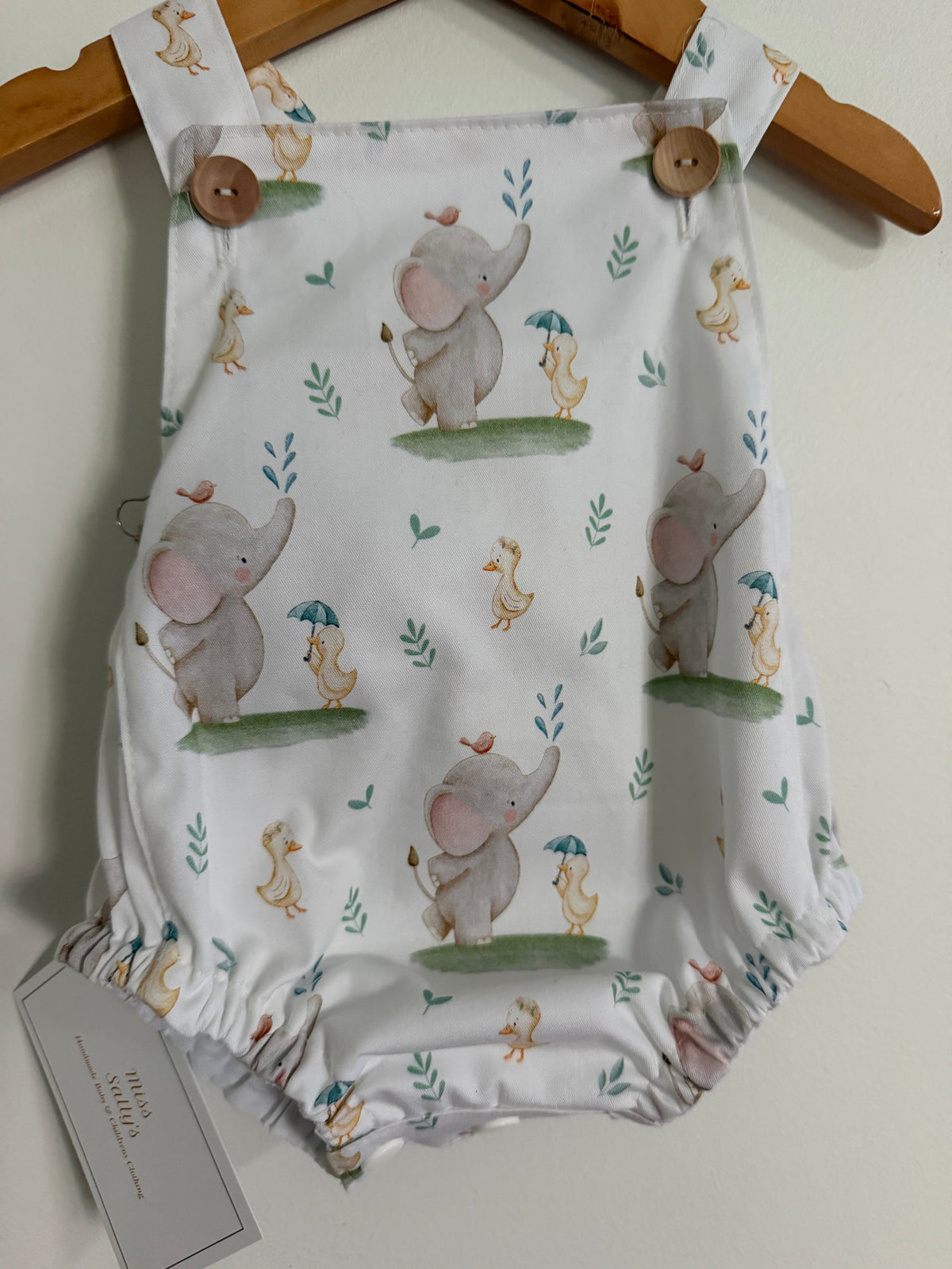 Baby Romper with Elephants & Ducks