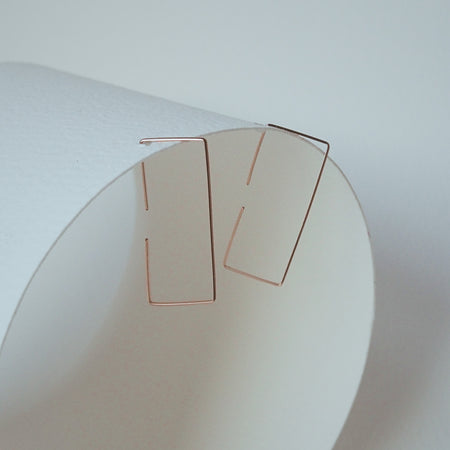 Rectangle Threads | Rose Gold-filled
