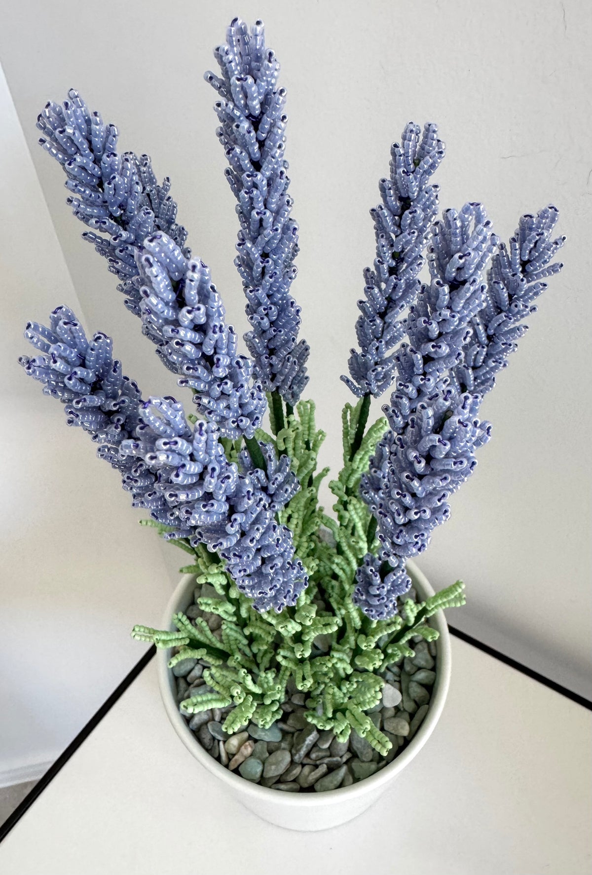 French-beaded potted lavender
