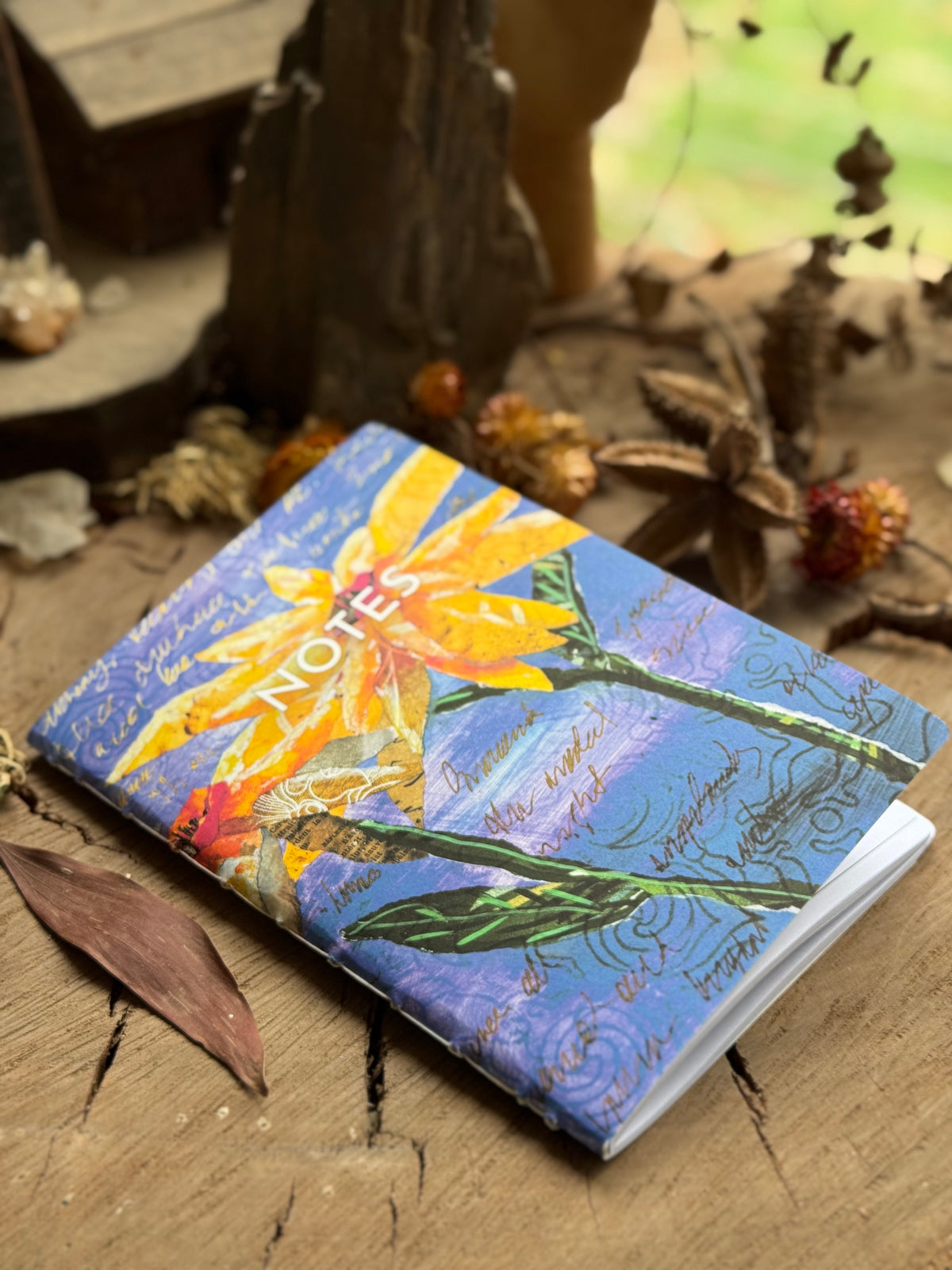 Art in the Canefields A5 Handbound Notebook - Sunflower