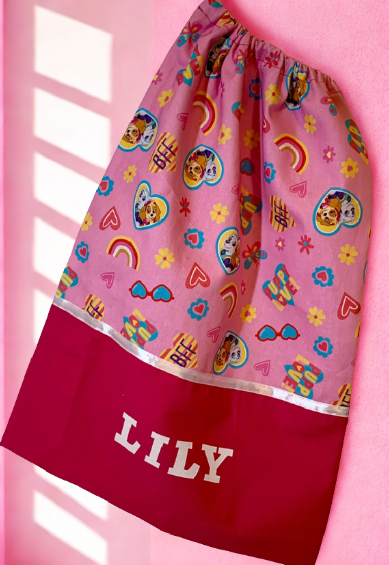 Children's Library Bag , Handmade, Personalised