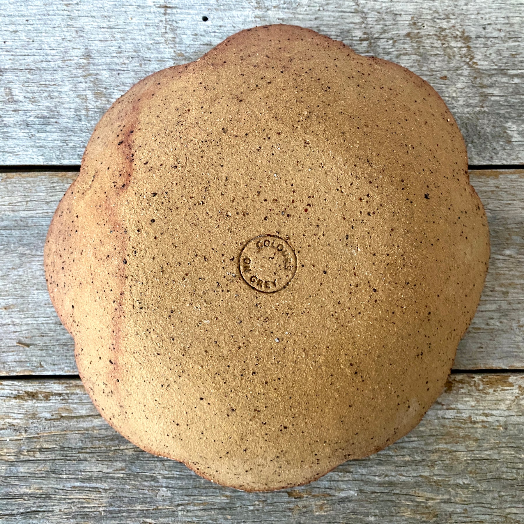 Ceramic Bowl - Flower Design - White and Rustic