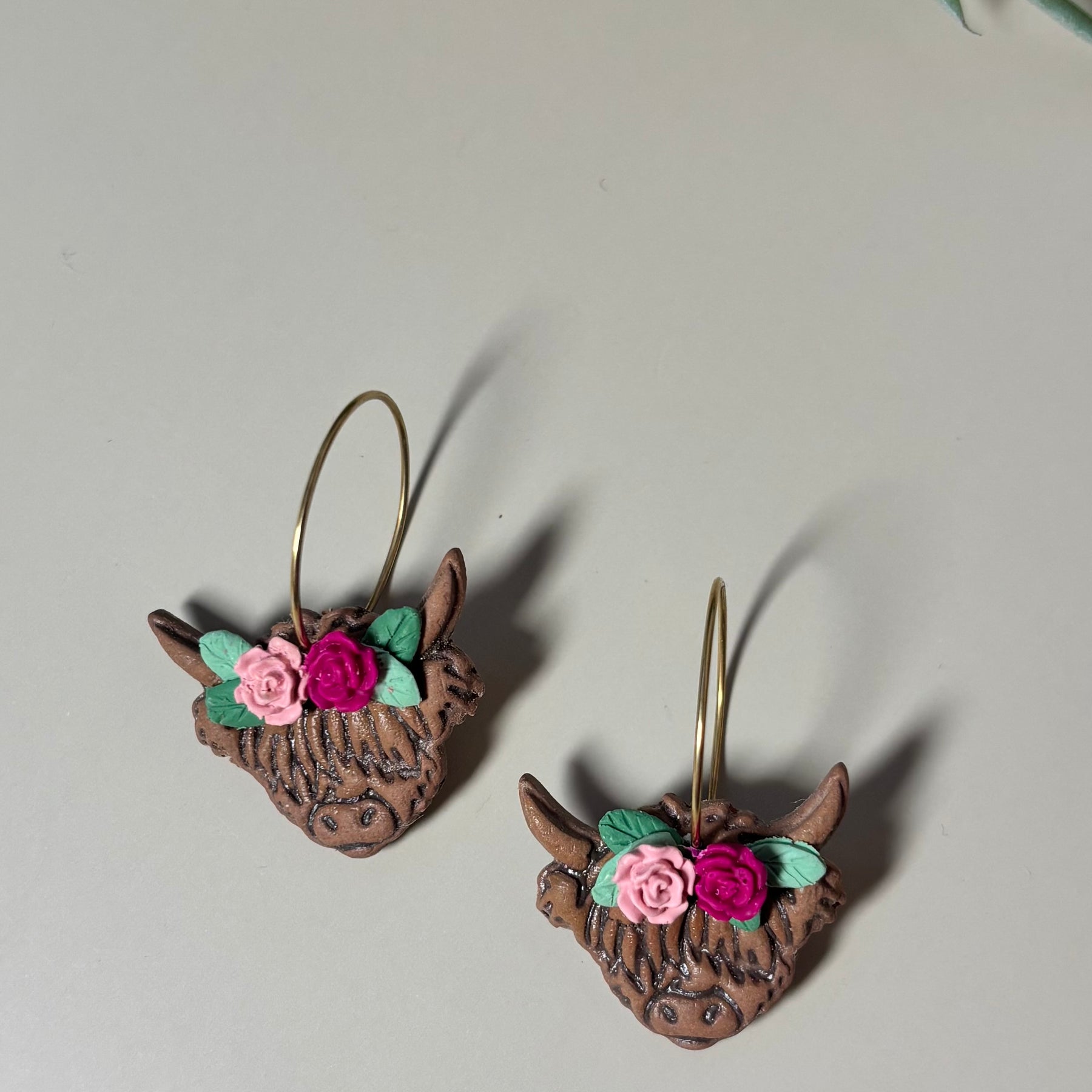 “Charlotte “ Highland Cow Earrings