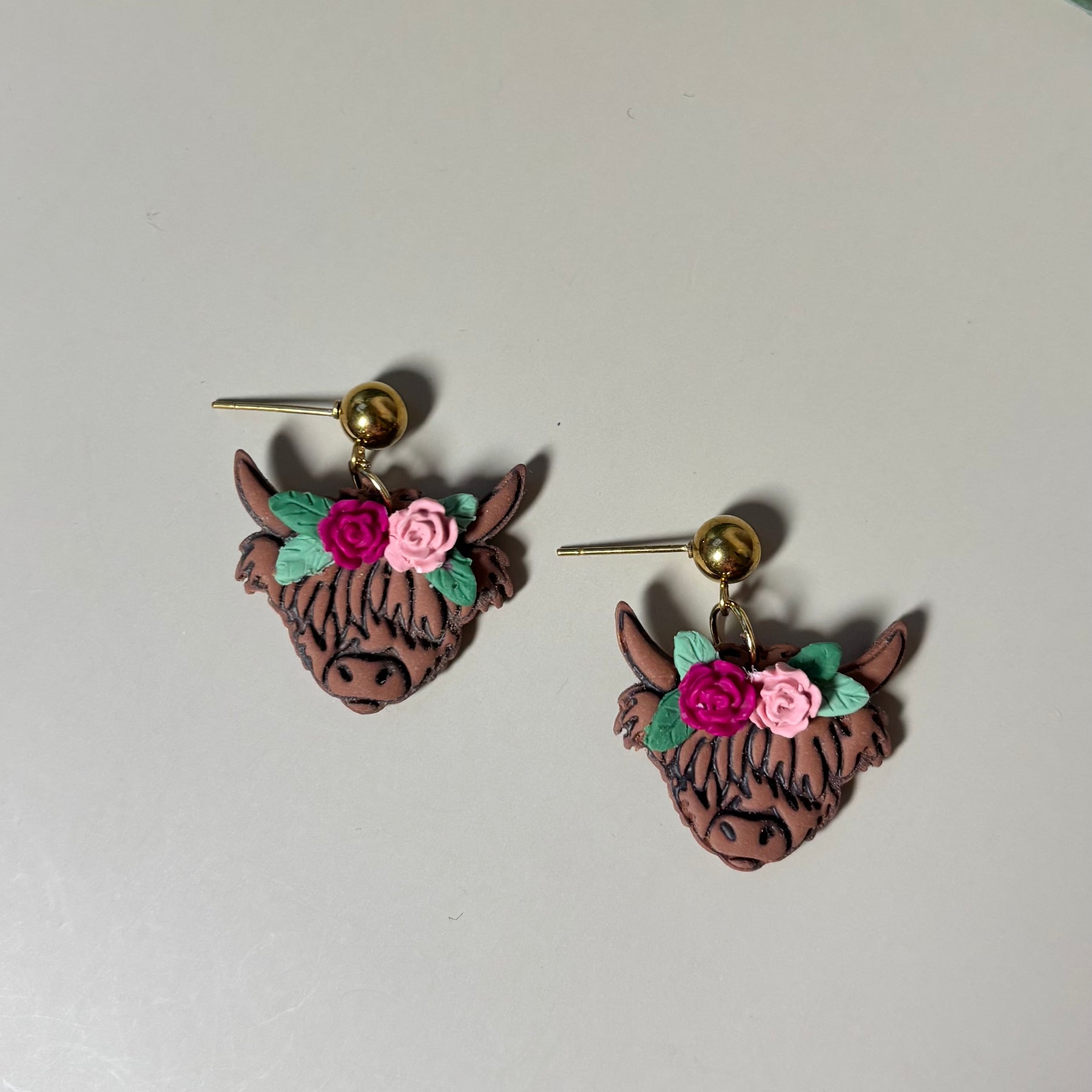 “Charlotte “ Highland Cow Earrings