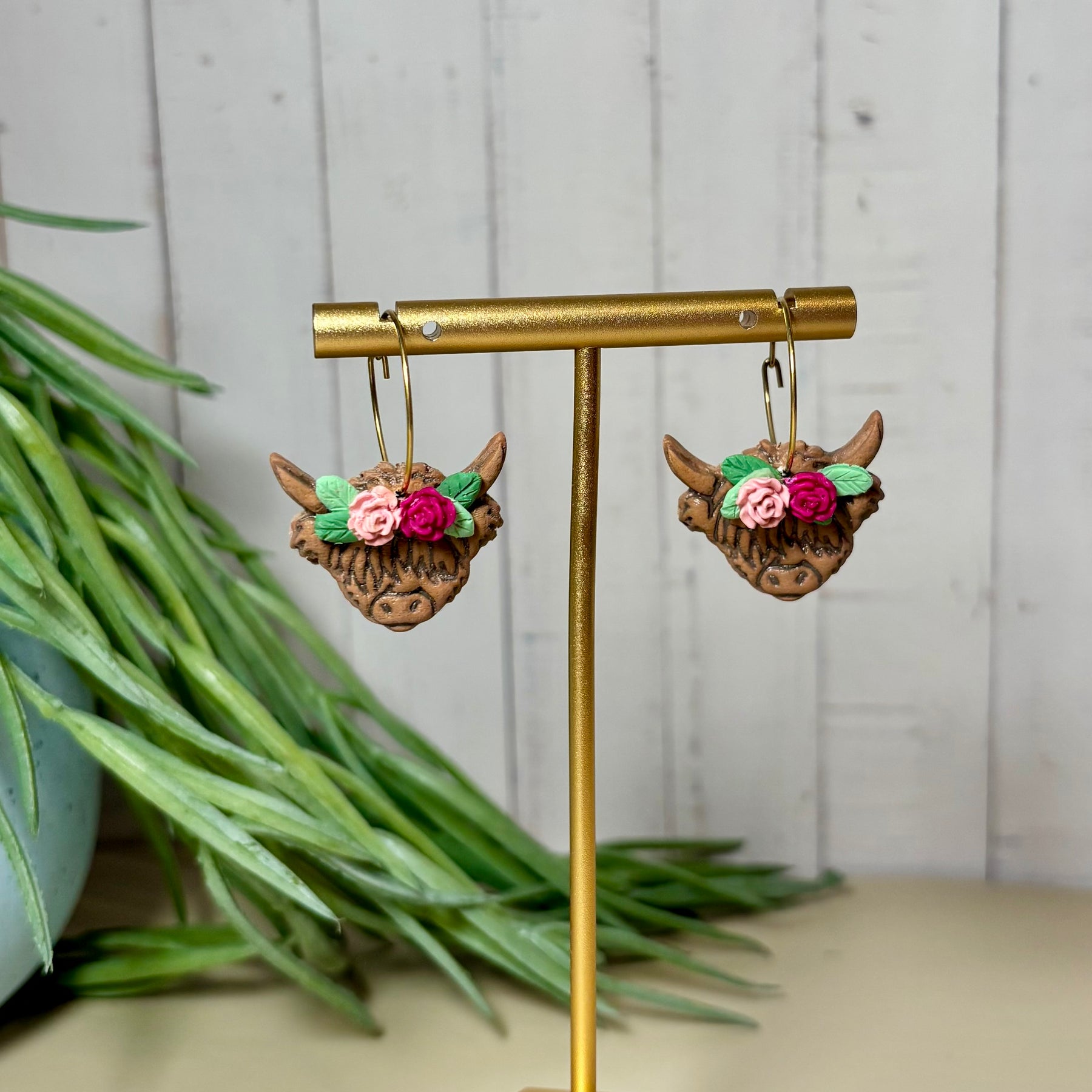 “Charlotte “ Highland Cow Earrings