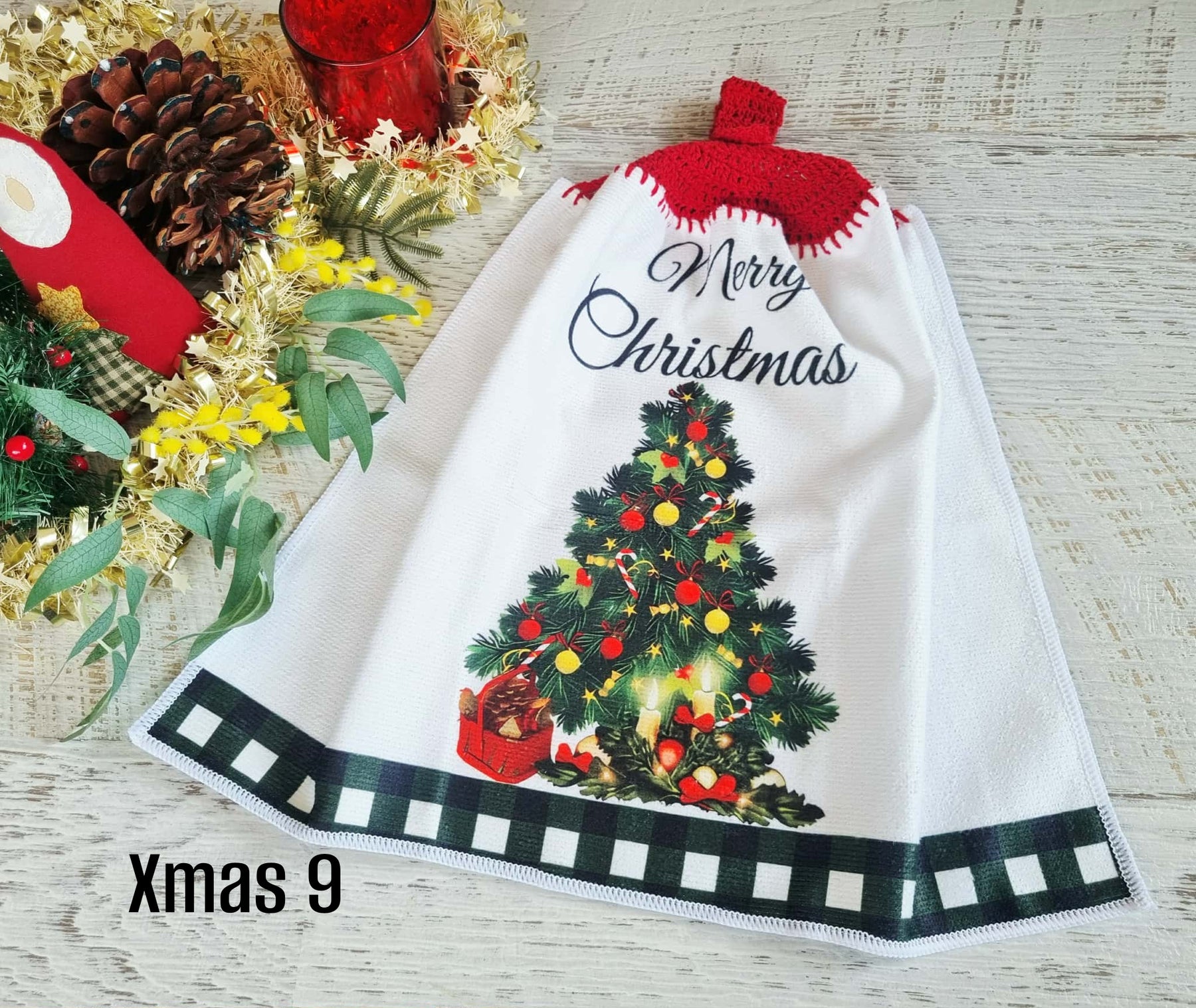 Kitchen Hand Towel | Christmas | Hanging | SINGLE LAYER - 9 Styles