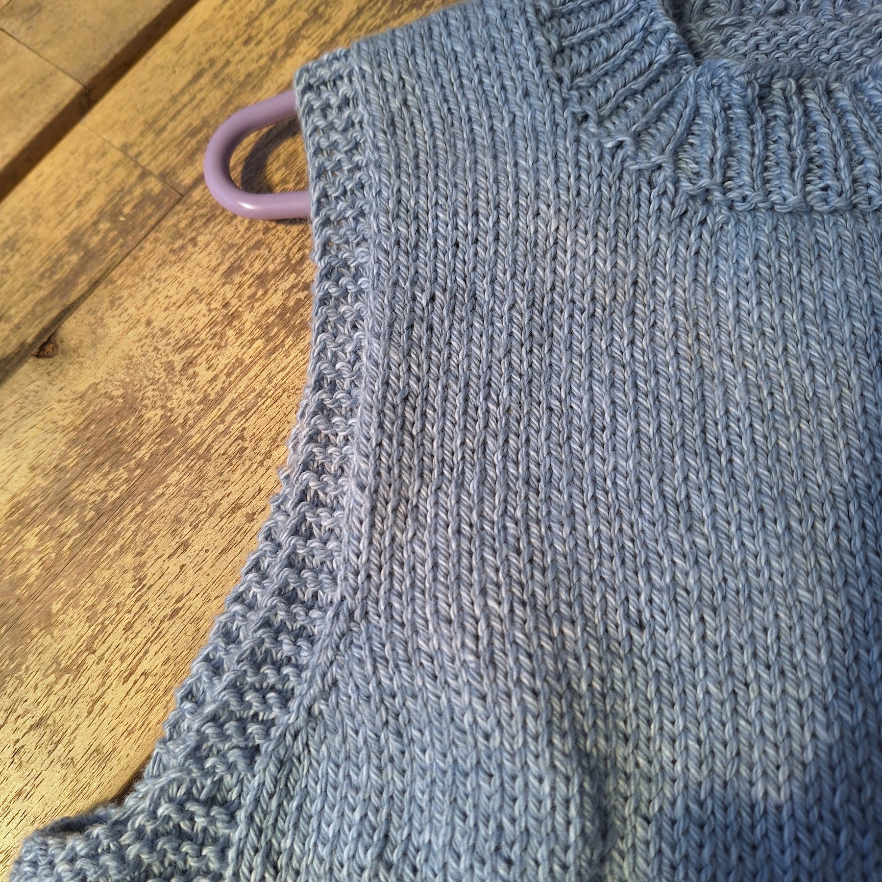 Handknitted Child's Between Seasons Vest Sz 4-6 Yrs
