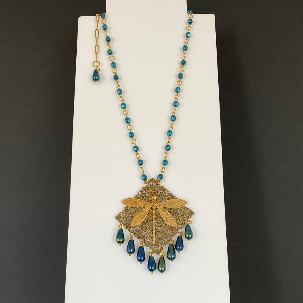 Necklace Dragonfly filigree