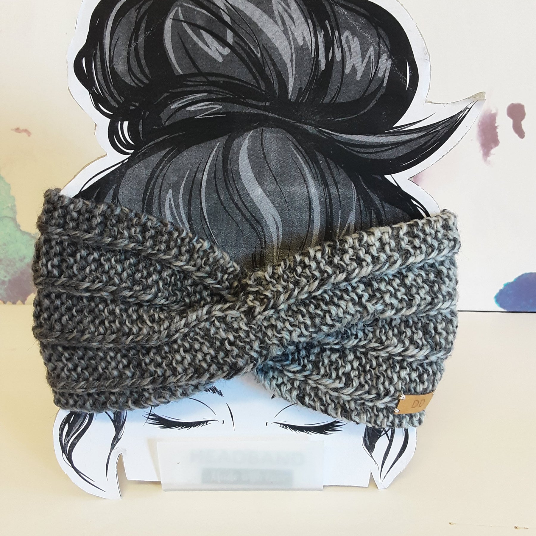 Handknitted wool blend headband