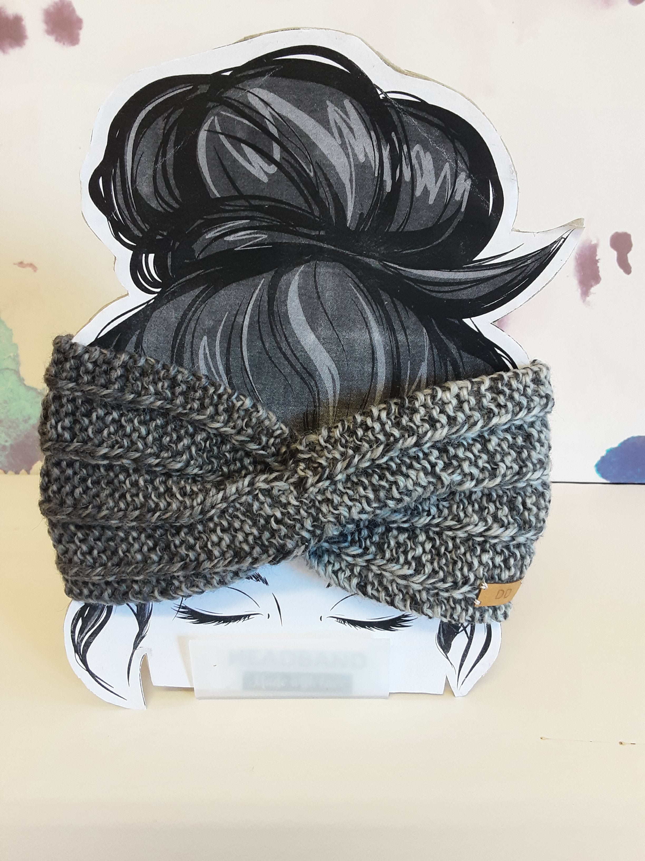 Handknitted wool blend headband
