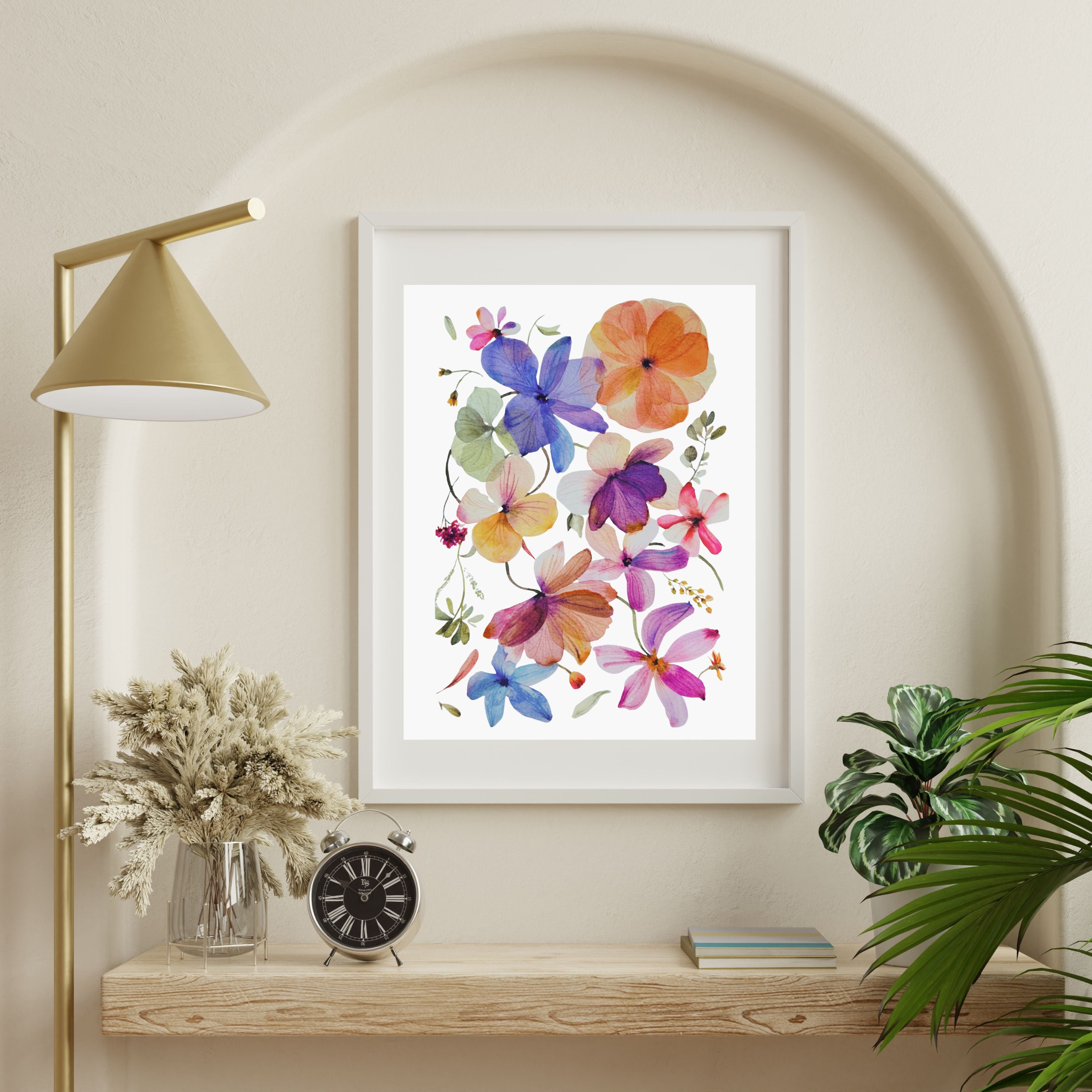 "Pressed Into Memory" | Handmade | Gift for Her | Archival Botanical Wall Art Print | Original Floral Watercolour Painting | A4 Print | Free Shipping
