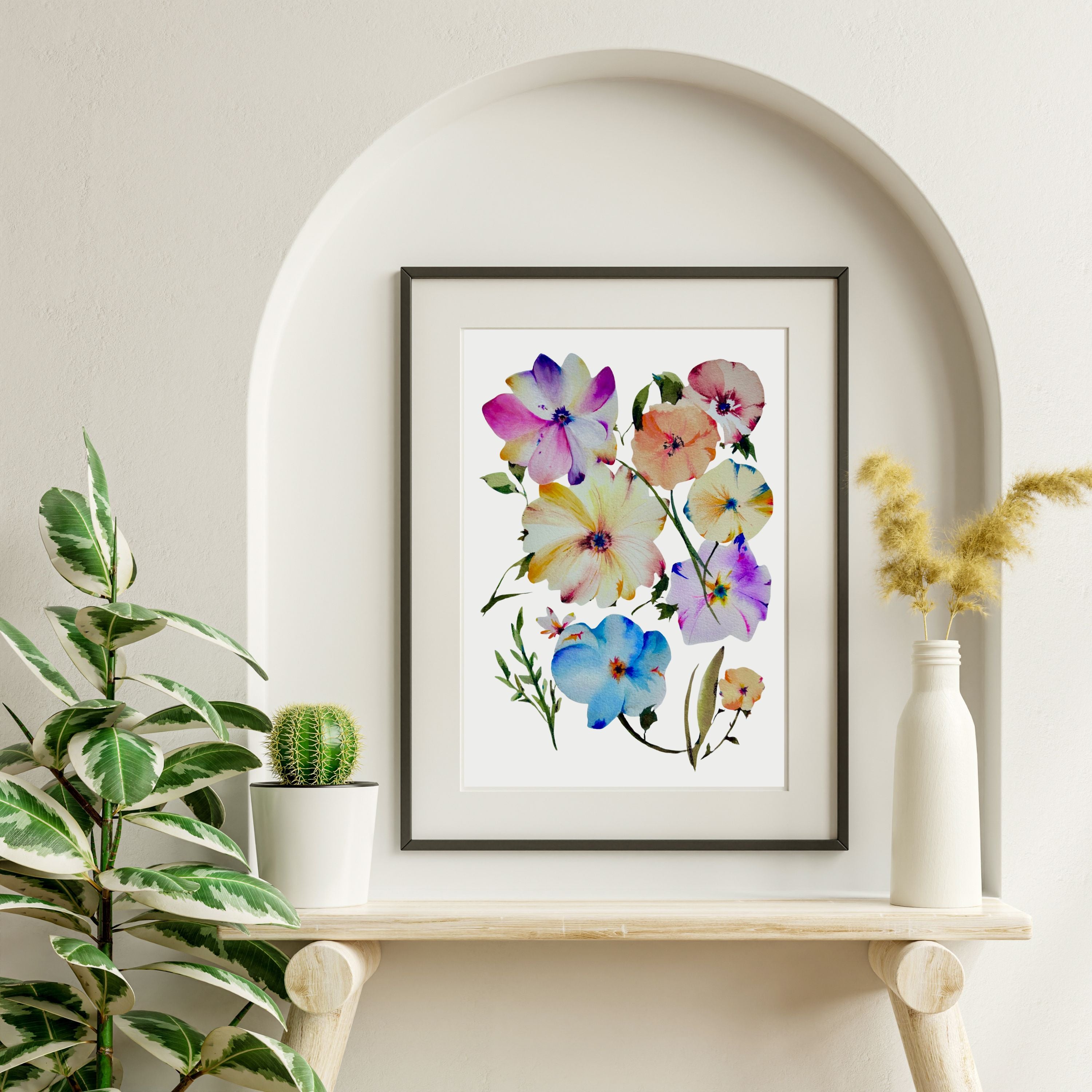 "Summer's Whisper" | Handmade | Gift for Her | Archival Botanical Wall Art Print | Original Floral Watercolour Painting | A4 Print | Free Shipping