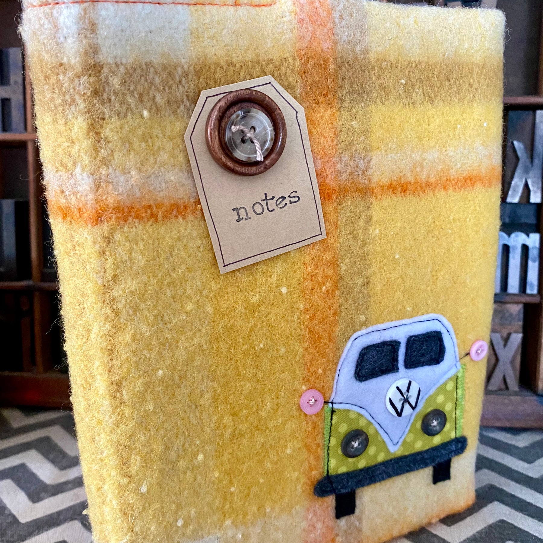 A5 Upcycled Notebook Kombi - Orange