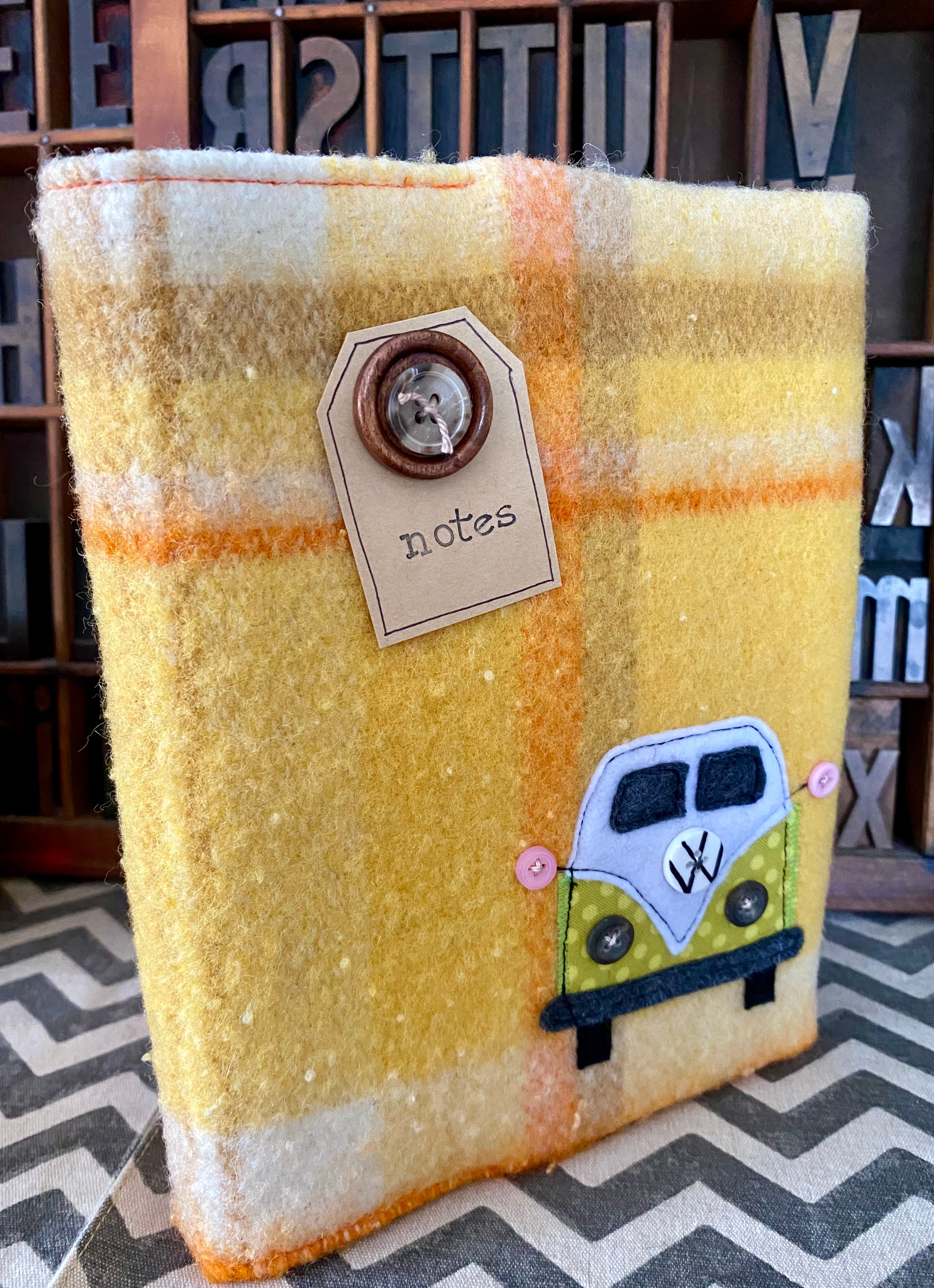 A5 Upcycled Notebook Kombi - Orange