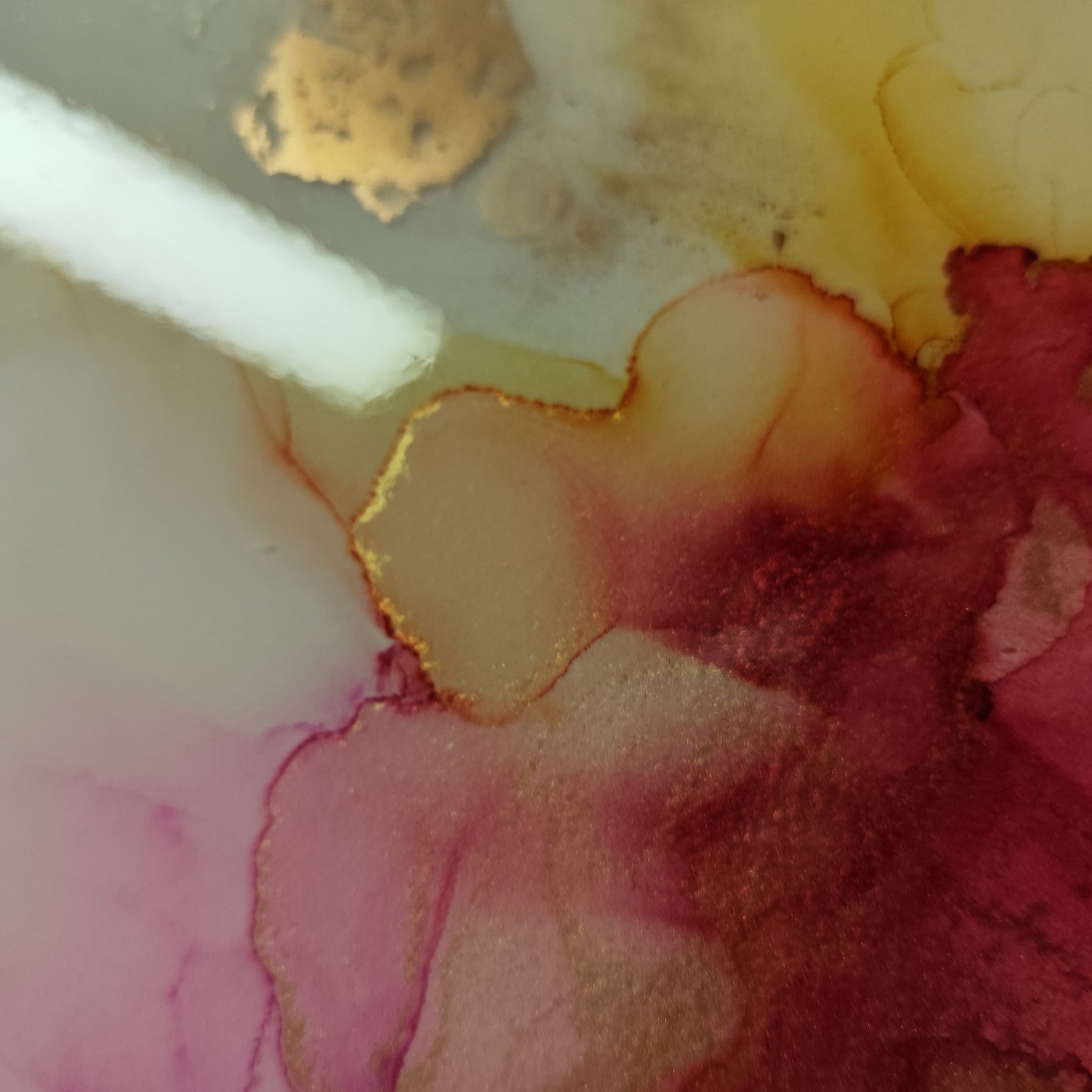 Abstract Floral Alcohol Ink Painting