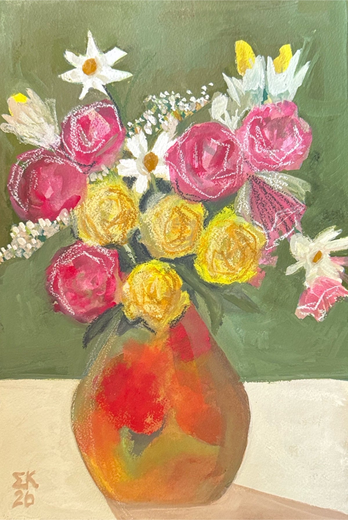 Flowers in a Peony Vase No 1