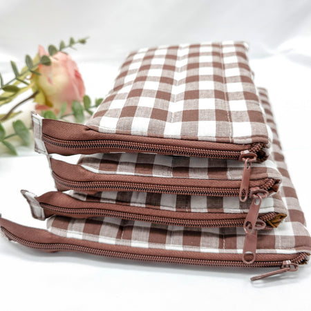 Quilted Kindle Sleeve, Padded E-reader case, Coco Gingham