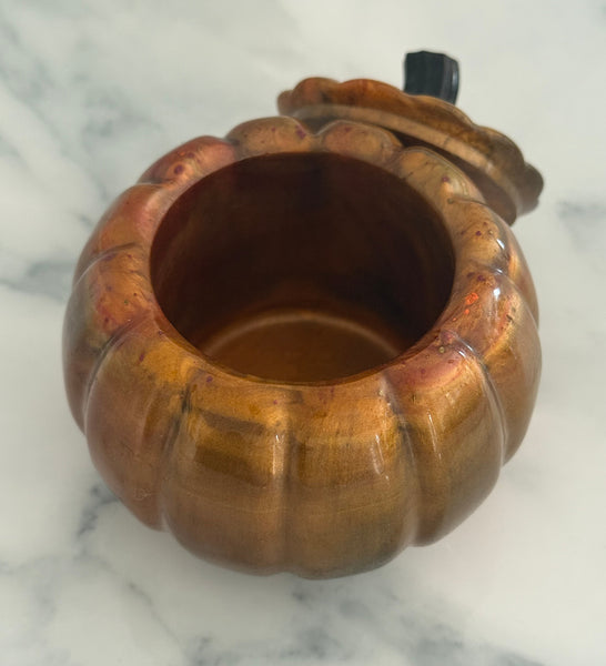 Handmade Pumpkin Resin Trinket Box