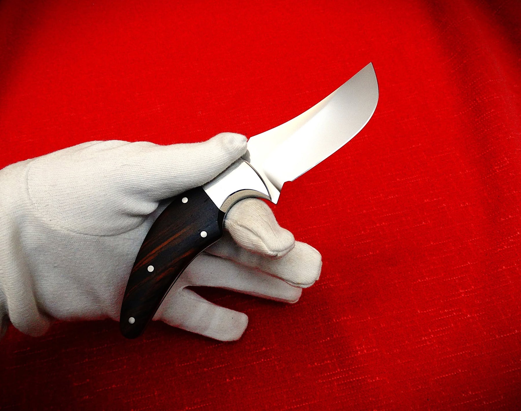 Outdoor camping 440c fixed blade knife leather sheath crocodile skin