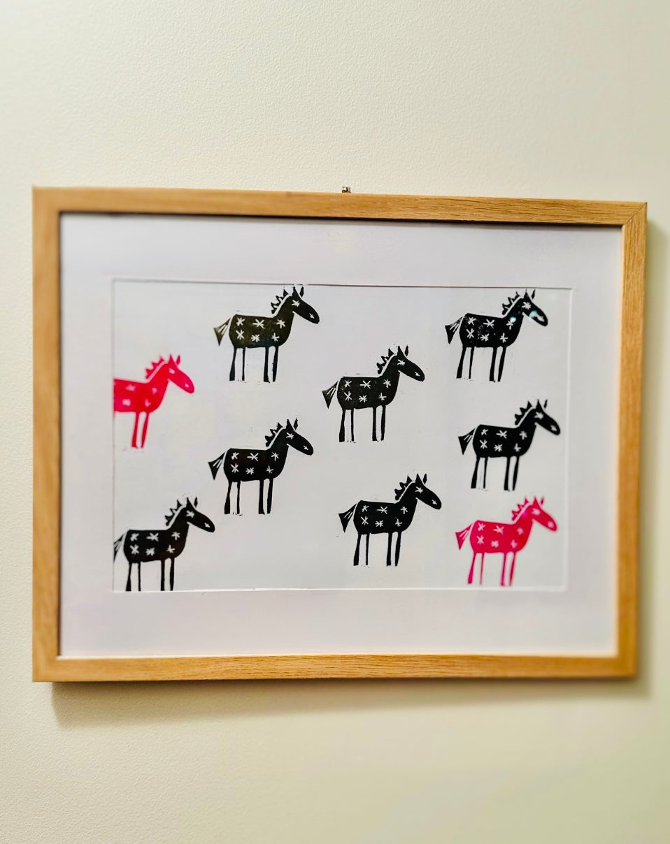 Horses run free Print A4