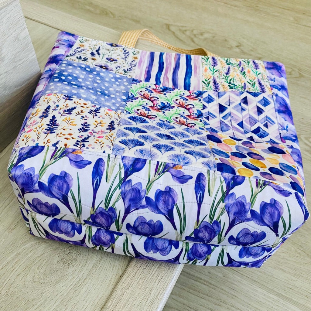 Lavender Fields Patchwork Tote