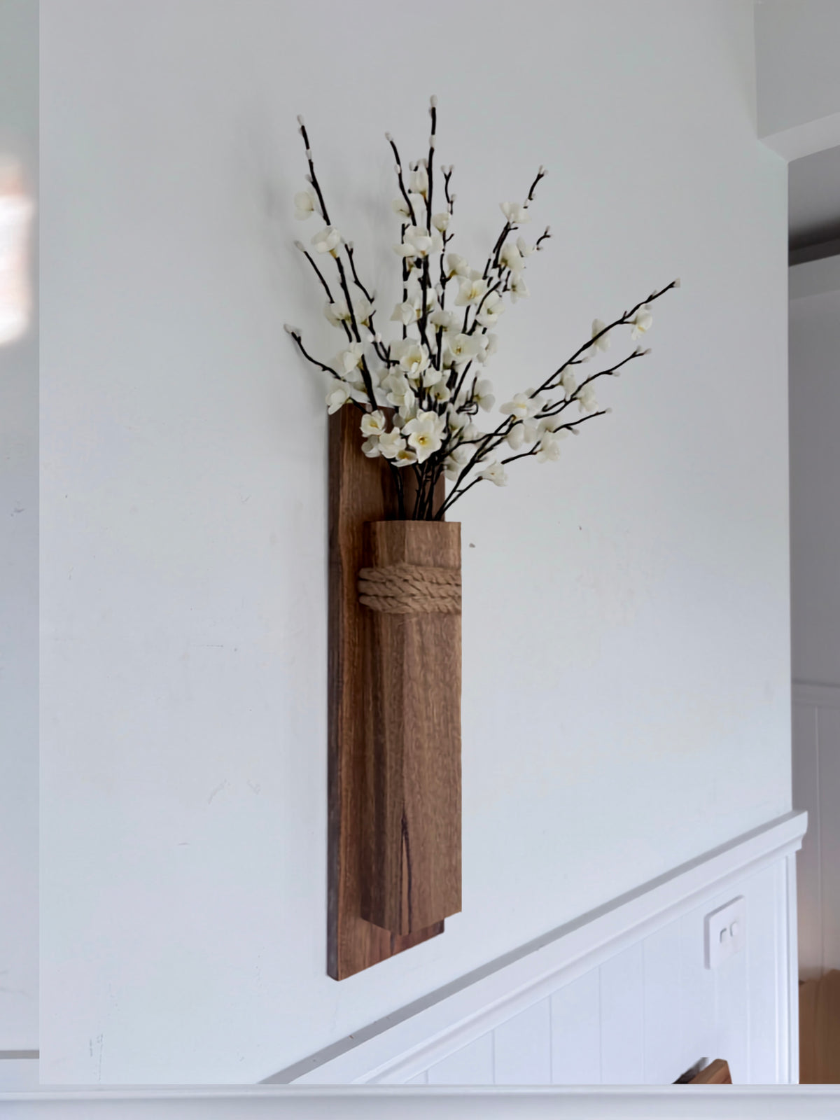 Spotted gum Wall pocket vase