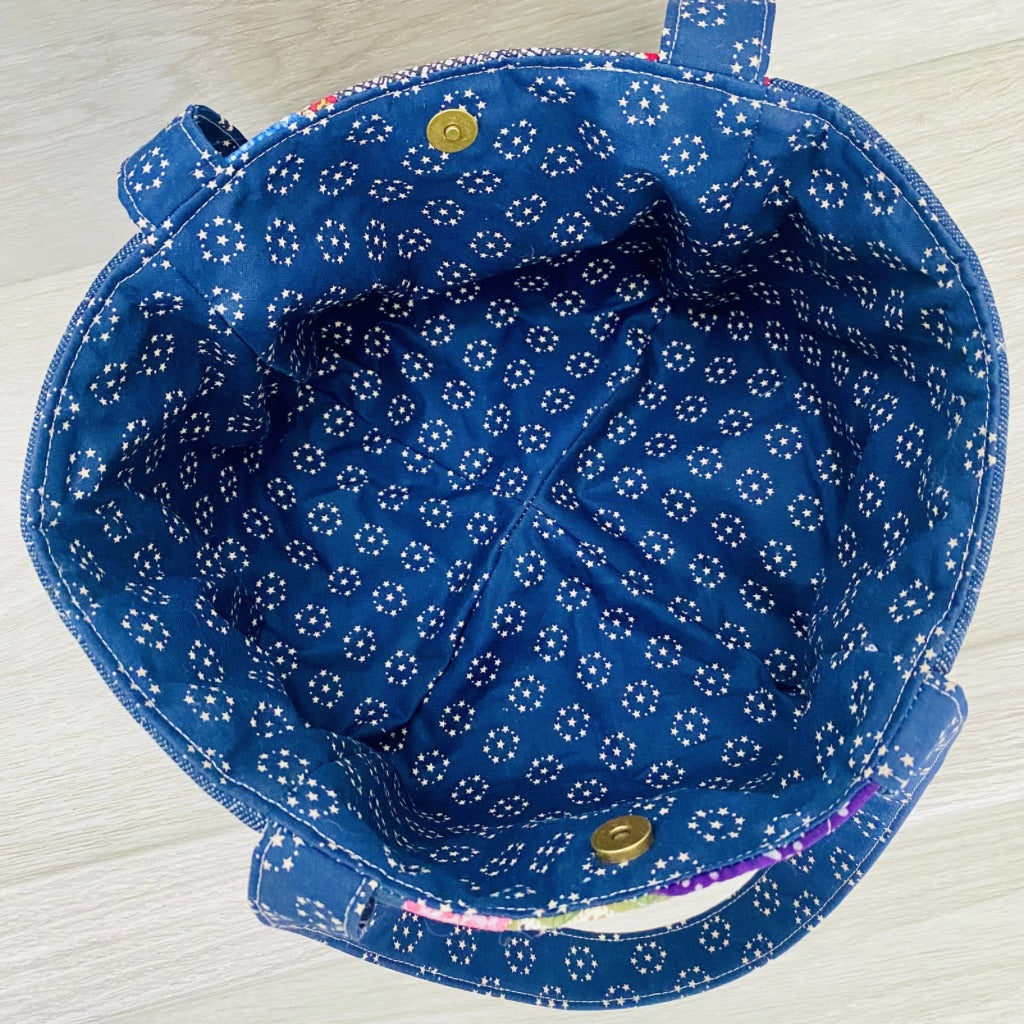 The Kaleido Spiral Patchwork Bag