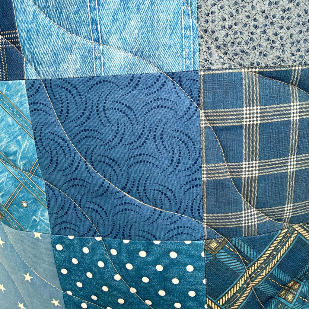 Denim Dreams 9 Patch Patchwork Tote
