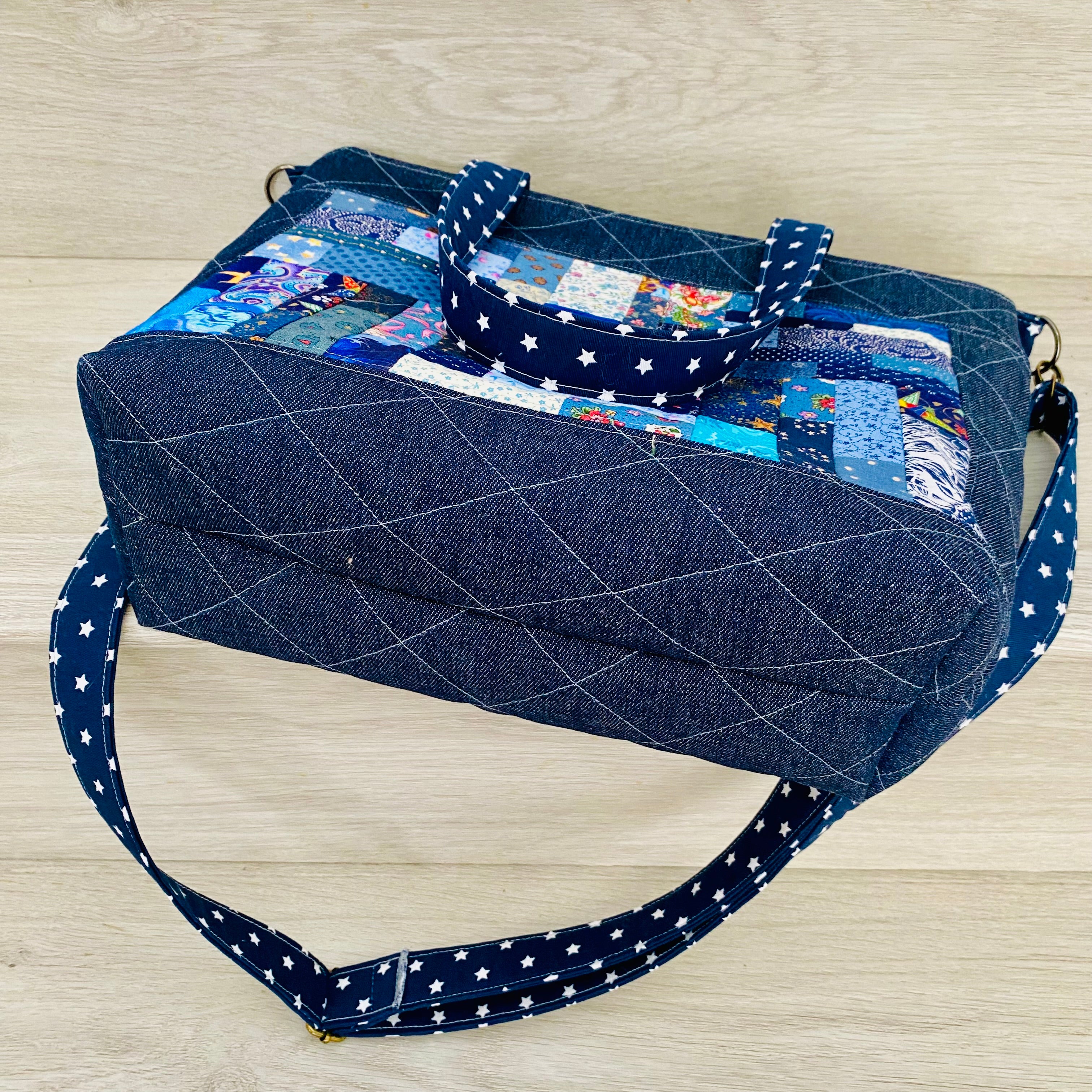 Midnight Mosaic Patchwork Tote