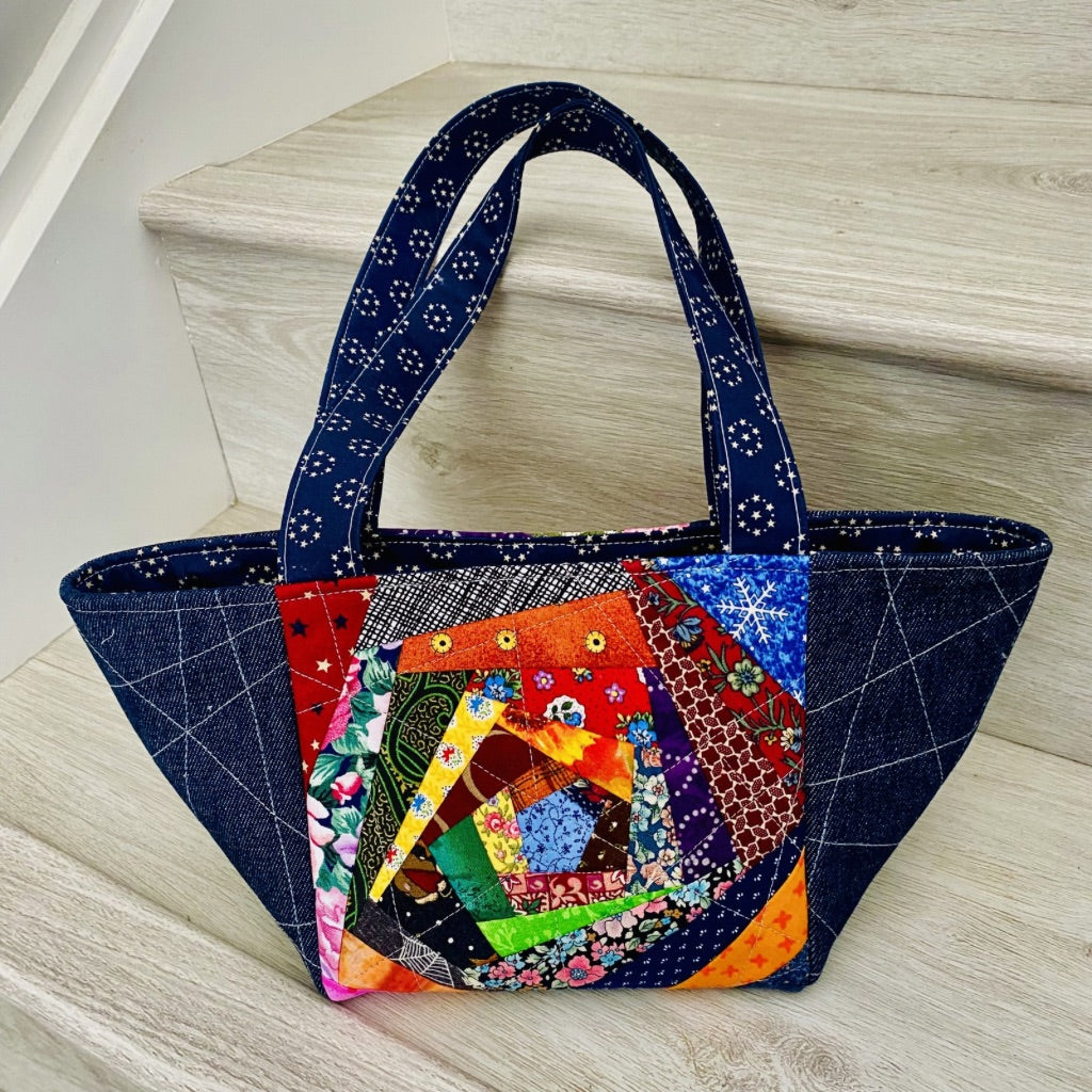 The Kaleido Spiral Patchwork Bag