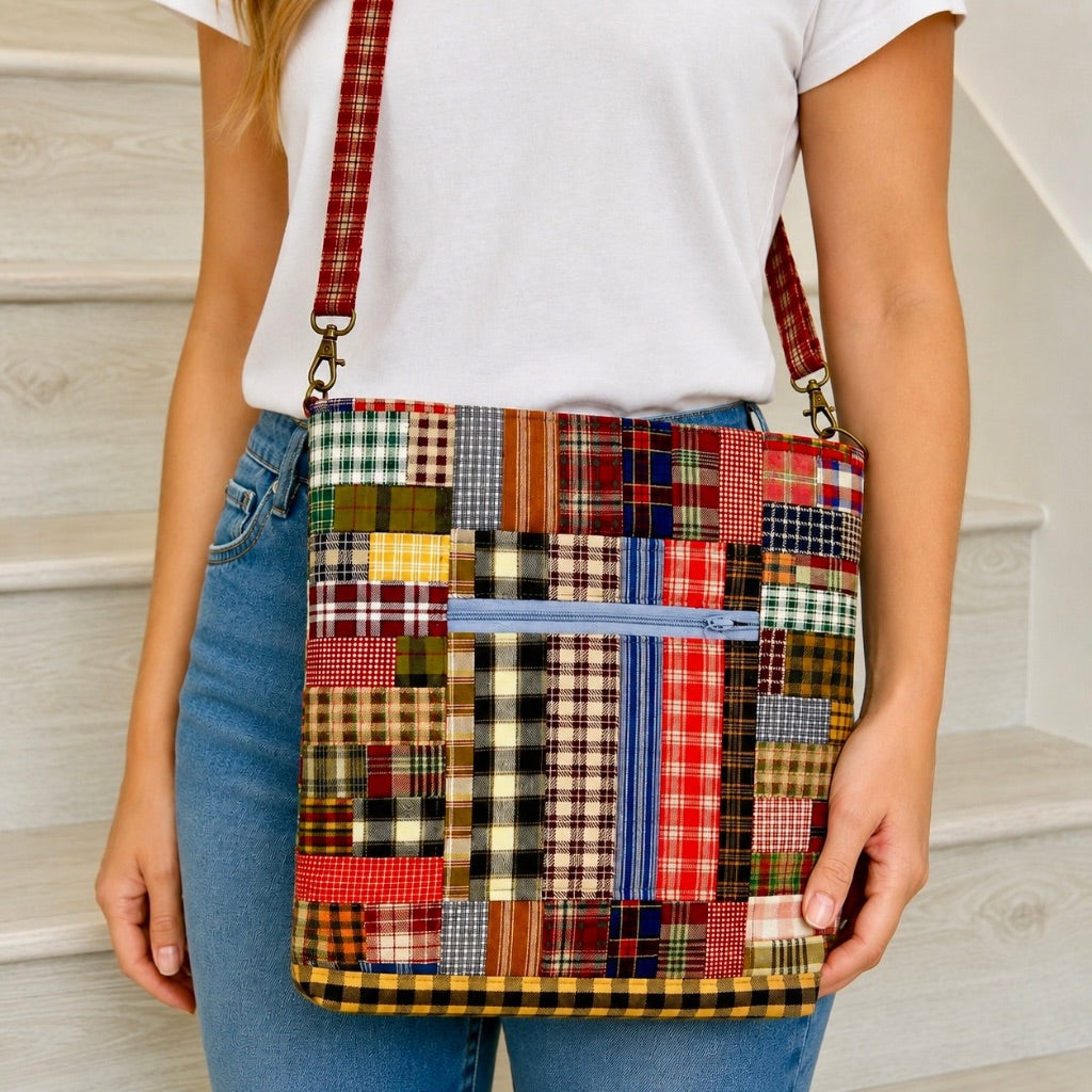 Plaid and Checks Harvest Tote