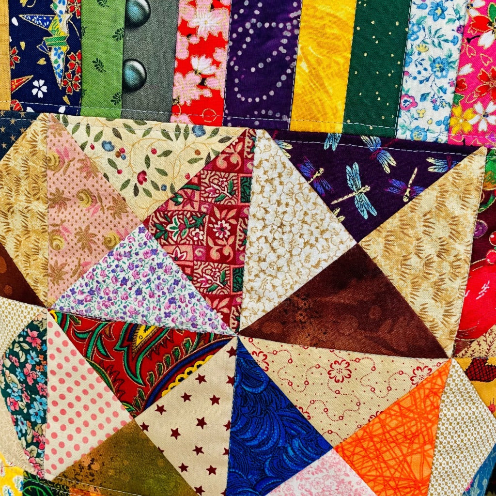 Kaleidoscope Patchwork Carry All Tote