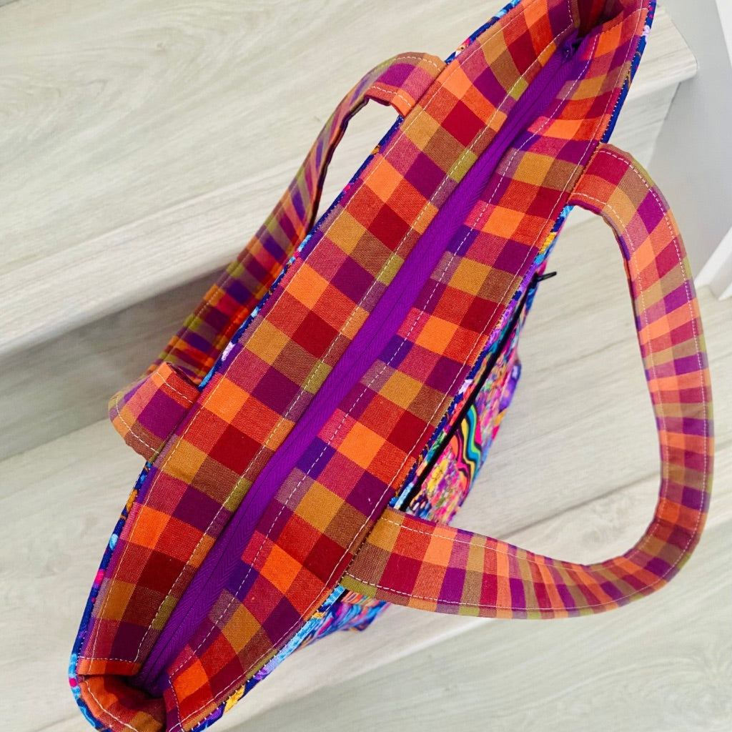Songbirds and Florals Patchwork Tote