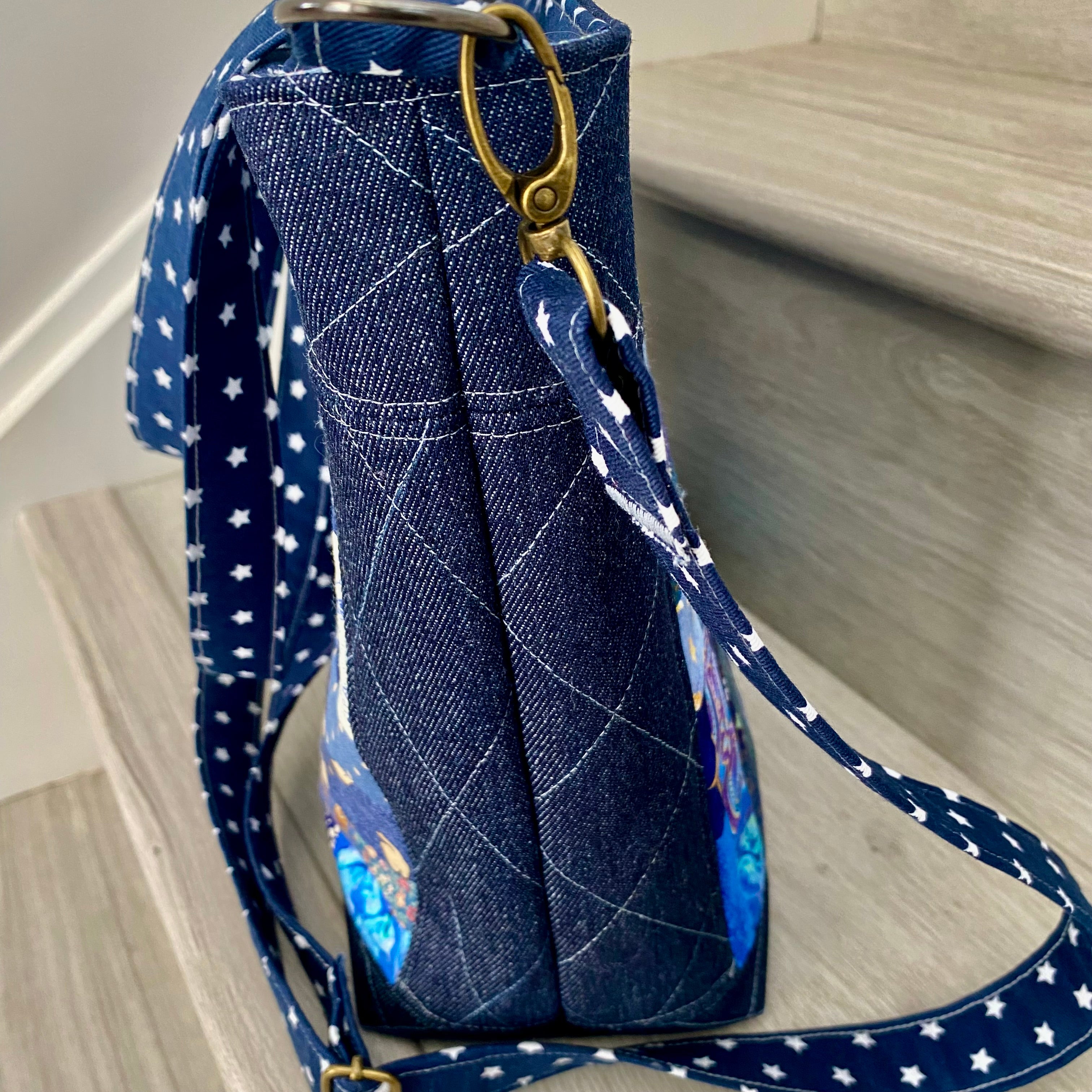 Midnight Mosaic Patchwork Tote