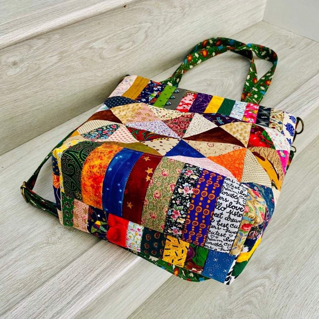 Kaleidoscope Patchwork Carry All Tote