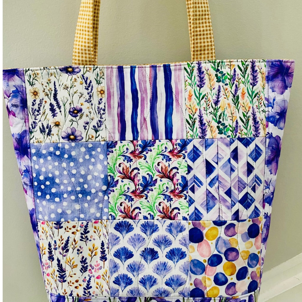 Lavender Fields Patchwork Tote