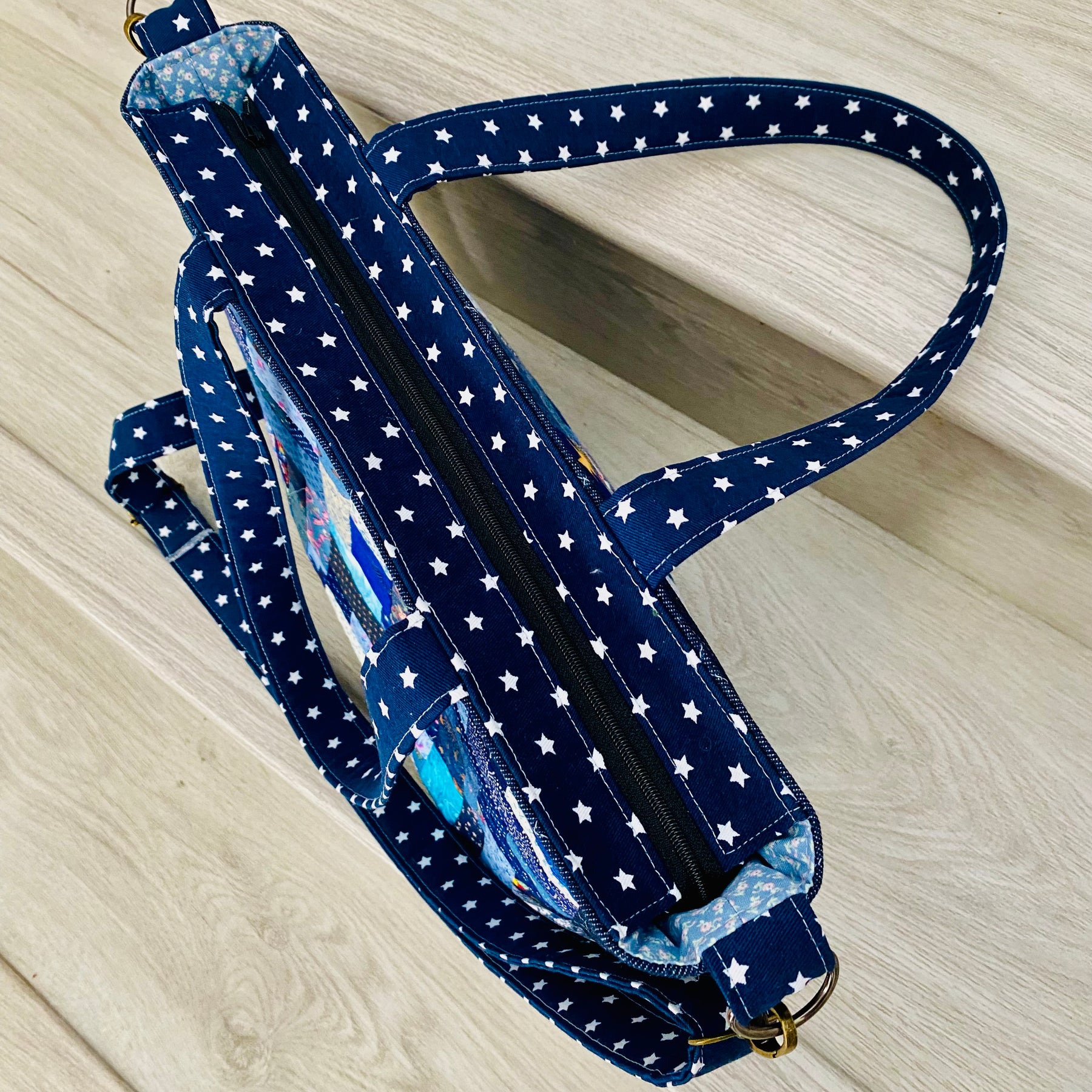 Midnight Mosaic Patchwork Tote