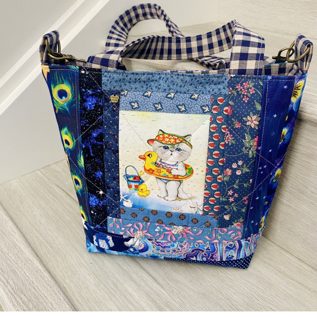 Beach Day Kitty Tote