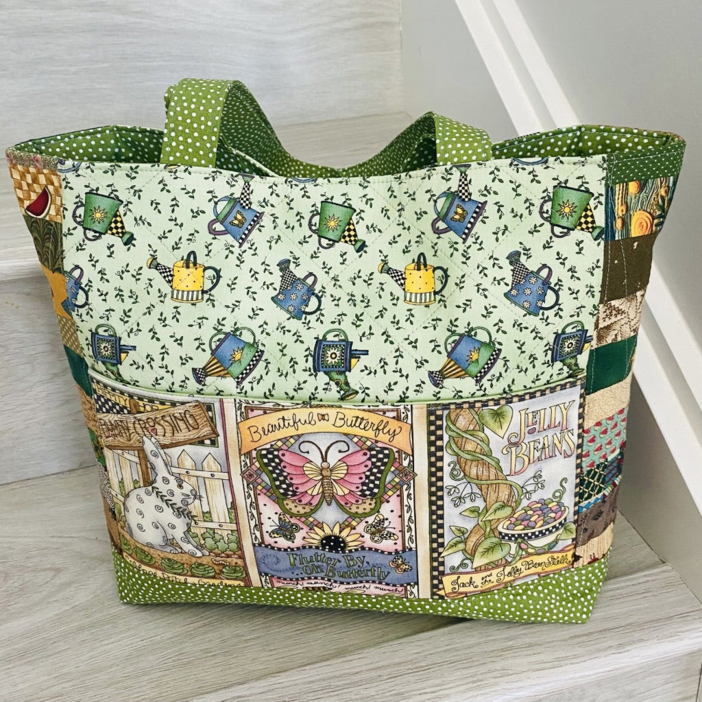 Cottage Garden patchwork tote